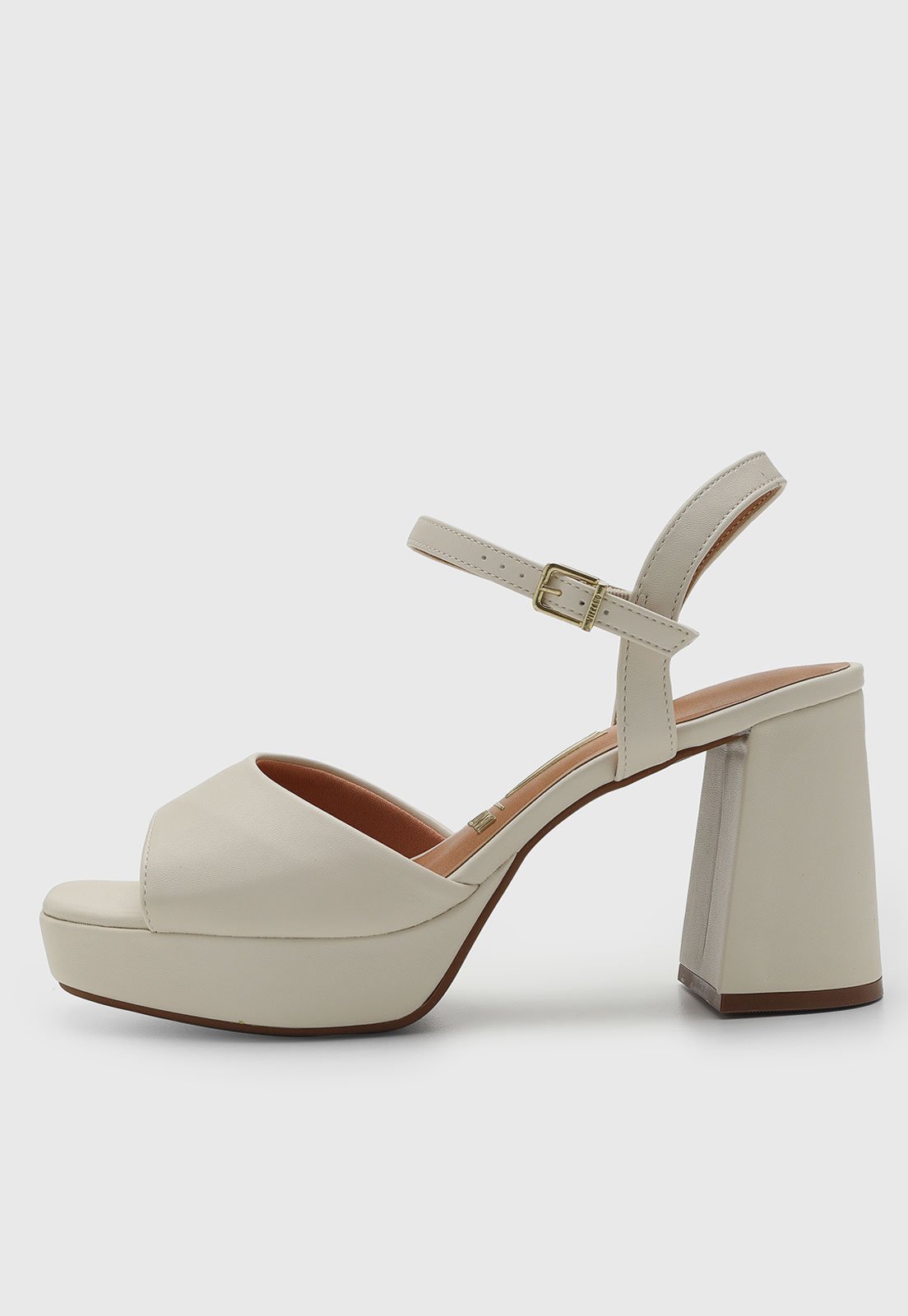 Vista 2 Sandália Feminina Vizzano Salto Bloco Meia Pata Off-White off-white white VIZZANO off-white white
