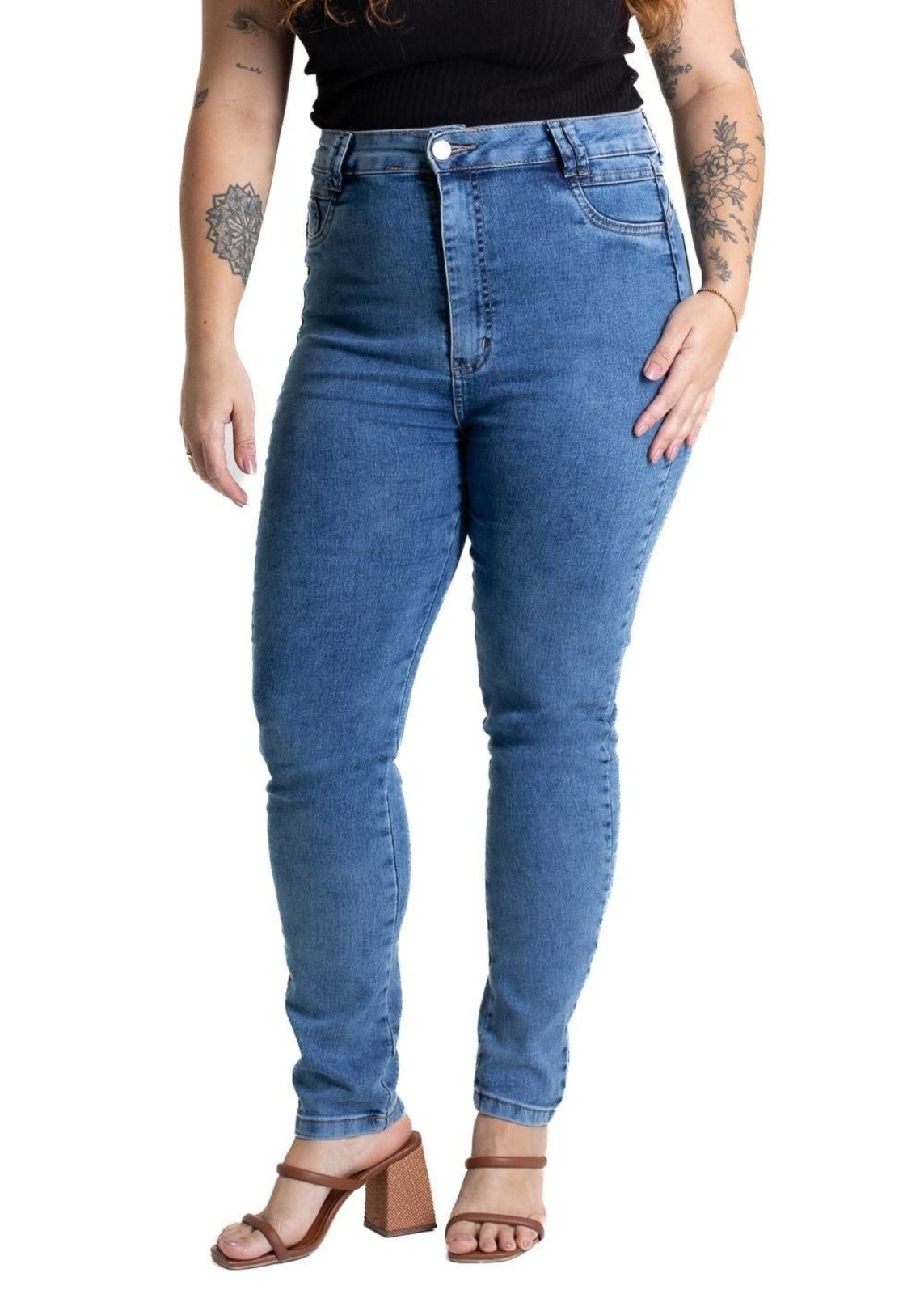 Calça Jeans Sawary Cigarrete Plus Size – 280854 – Azul – Sawary