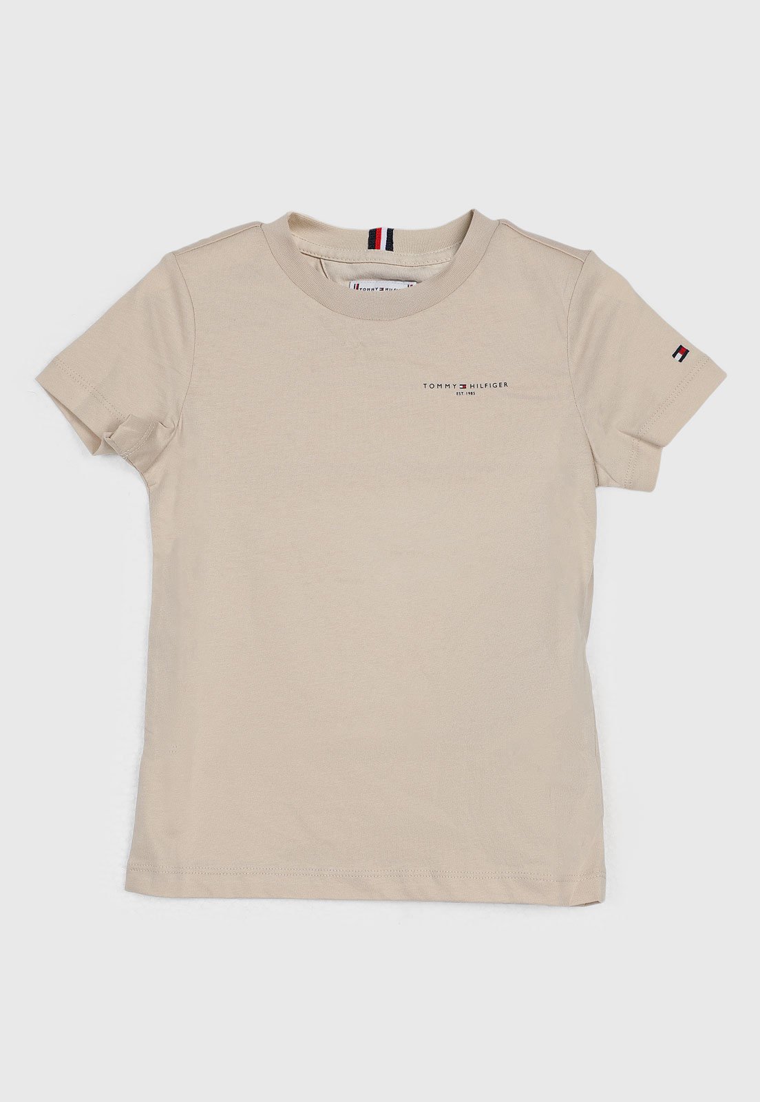 Infantil - Camiseta Tommy Hilfiger Logo Bege