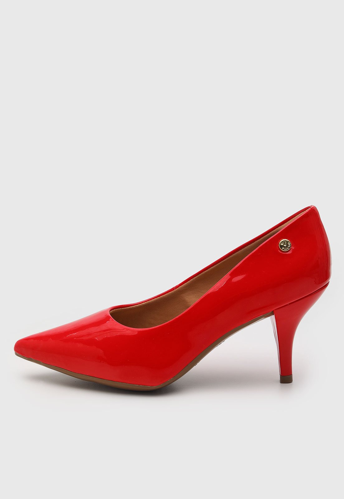 Scarpin Feminino VIA UNO Salto Fino Verniz Vermelho