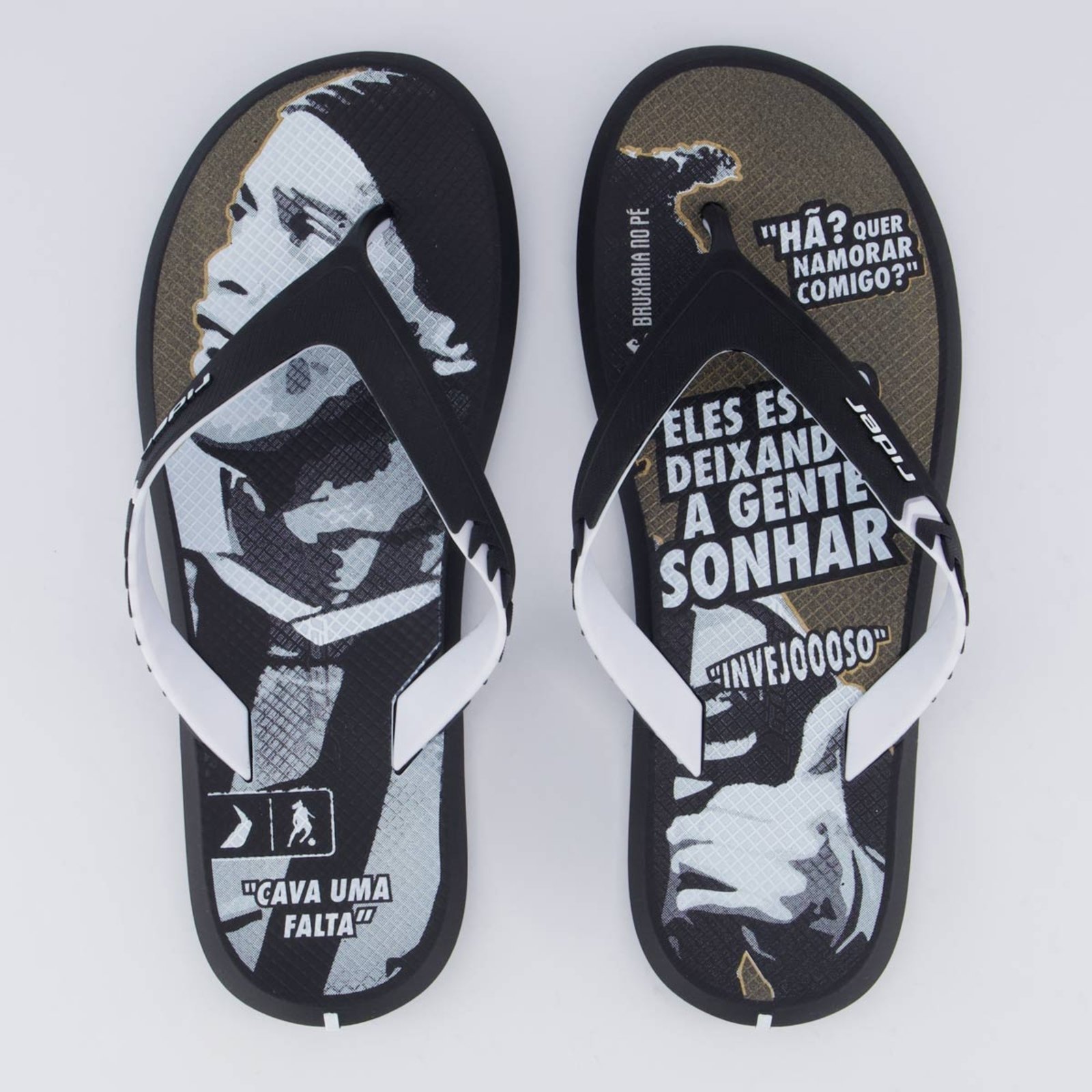 Chinelo Rider R1 Prime R10 Preto e Cinza