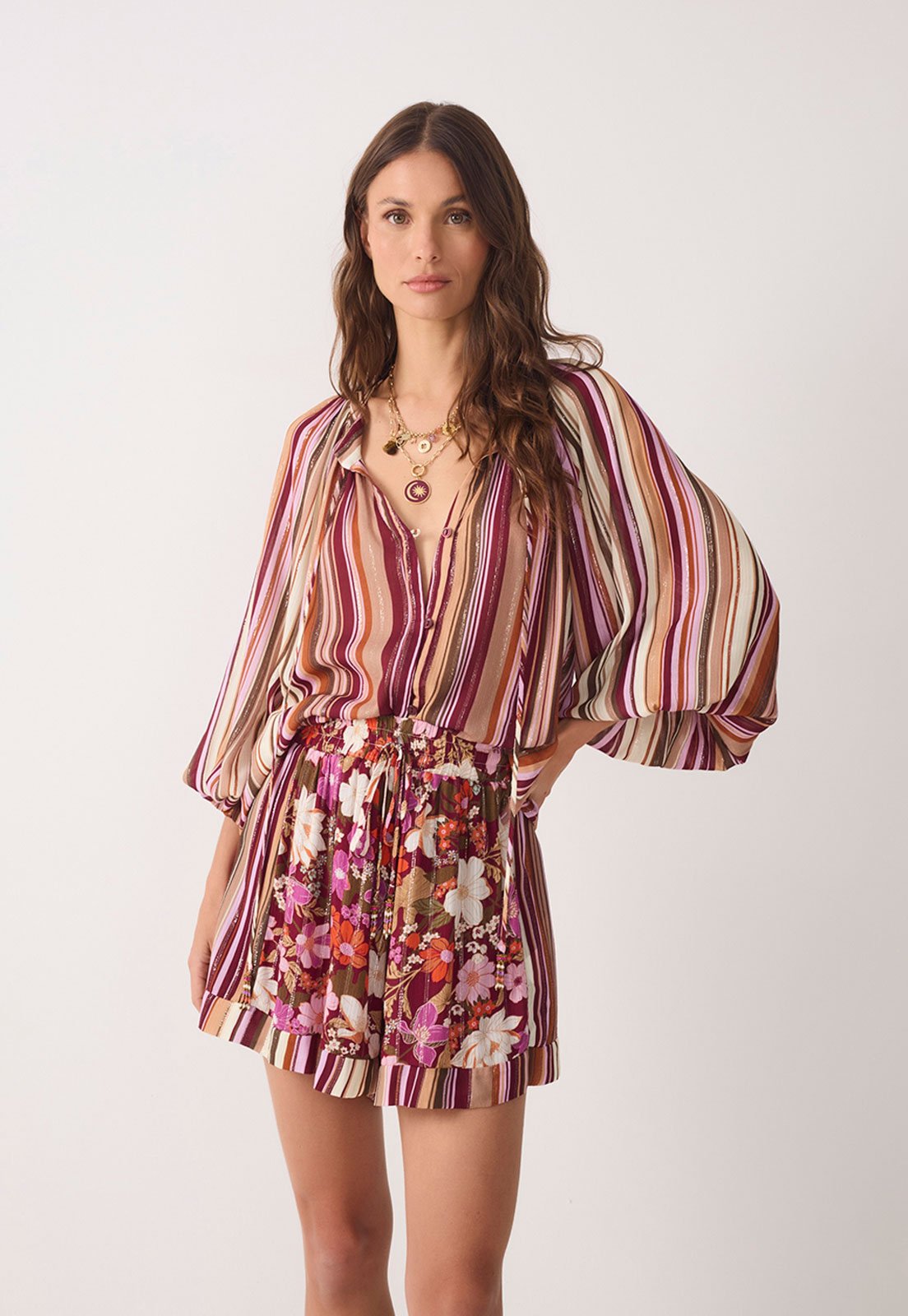 Blusa Feminina Dress To Listrada Manga Longa Vinho