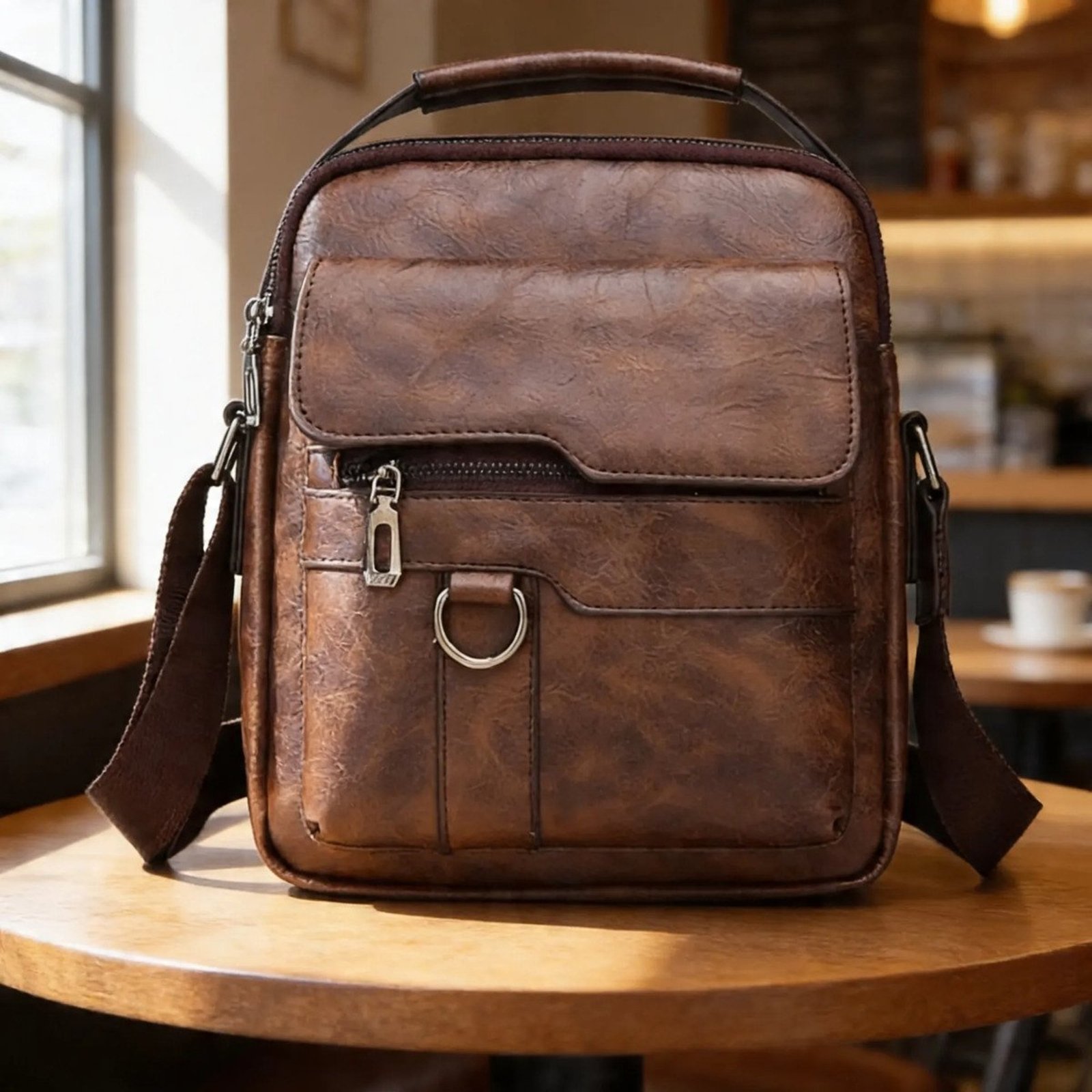 Bolsa Masculina Transversal de Lado Shoulderbag Executiva Casual Necessaire Masculina