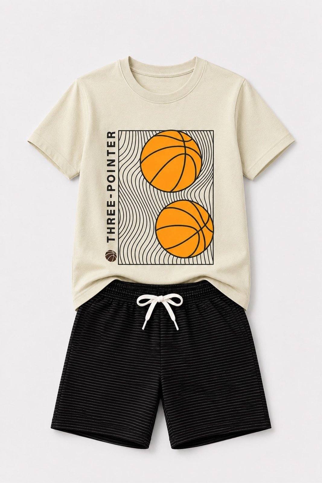 Infantil - Conjunto Masculina Algodão The Pointer Creme - Babei no Look
