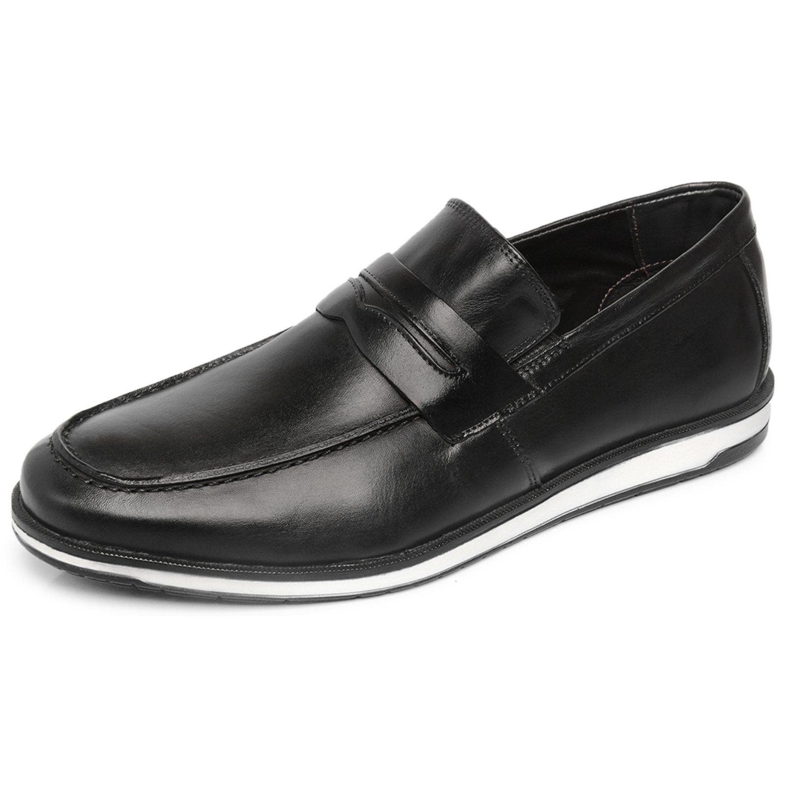 Sapato Social Bico Redondo Masculino Brogue Em Couro Preto 16004
