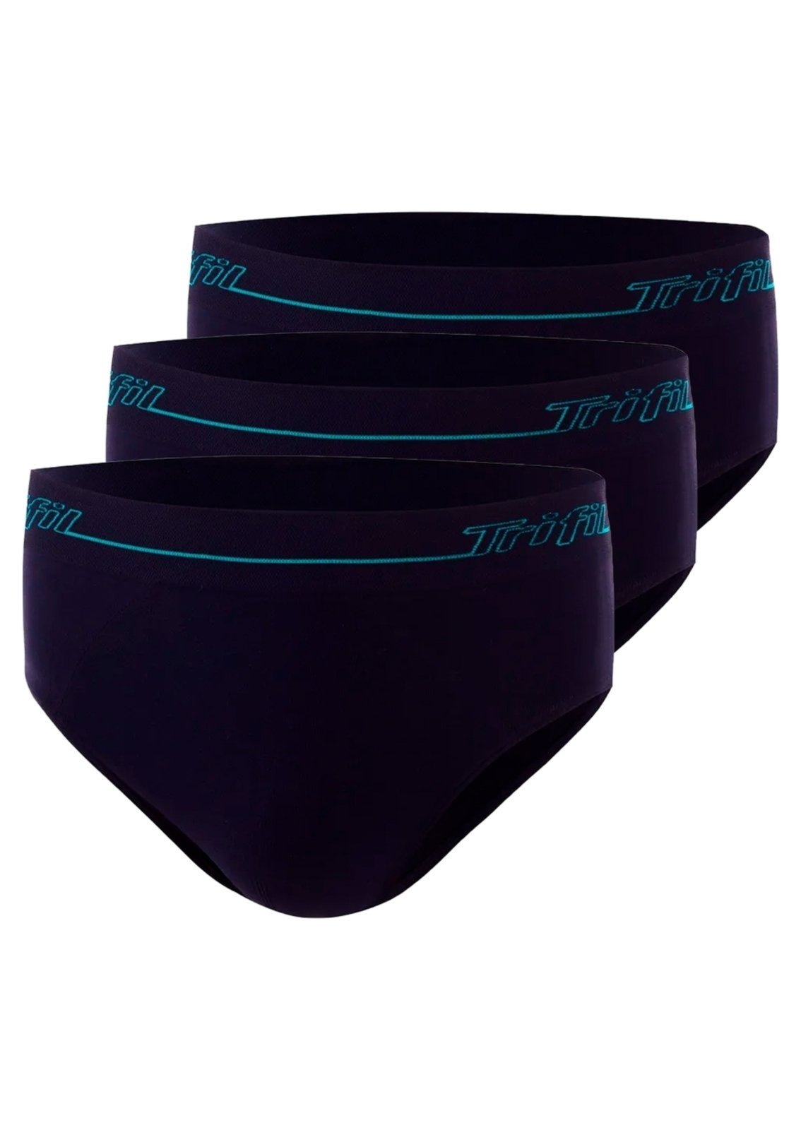 Kit com 3 Cuecas Slip Trifil 0543 Azul Marinho