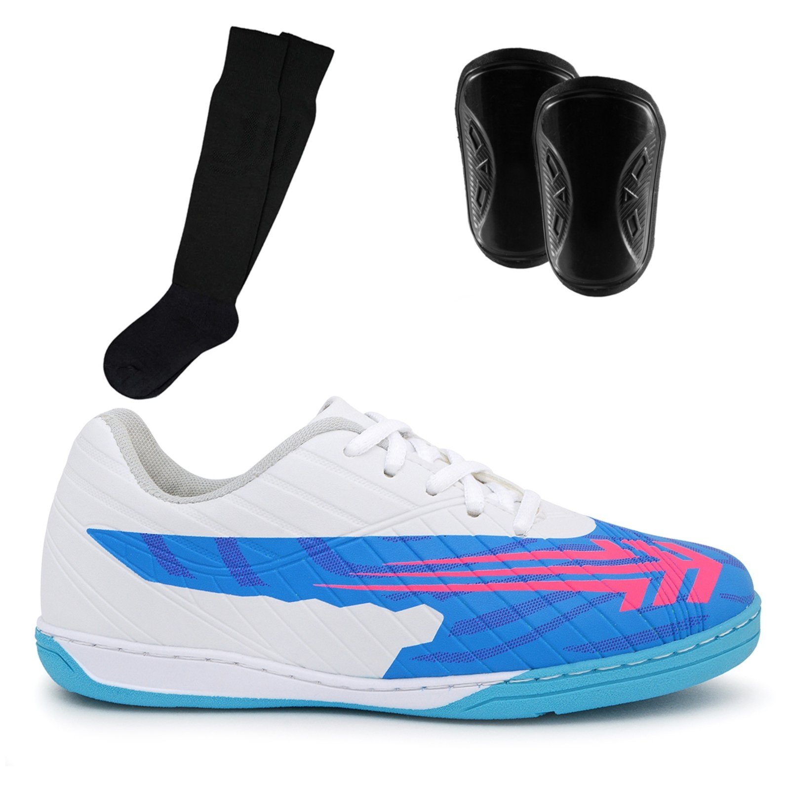 Infantil – Kit Tênis Old Tribe Futsal Salão Com Meião e Caneleira