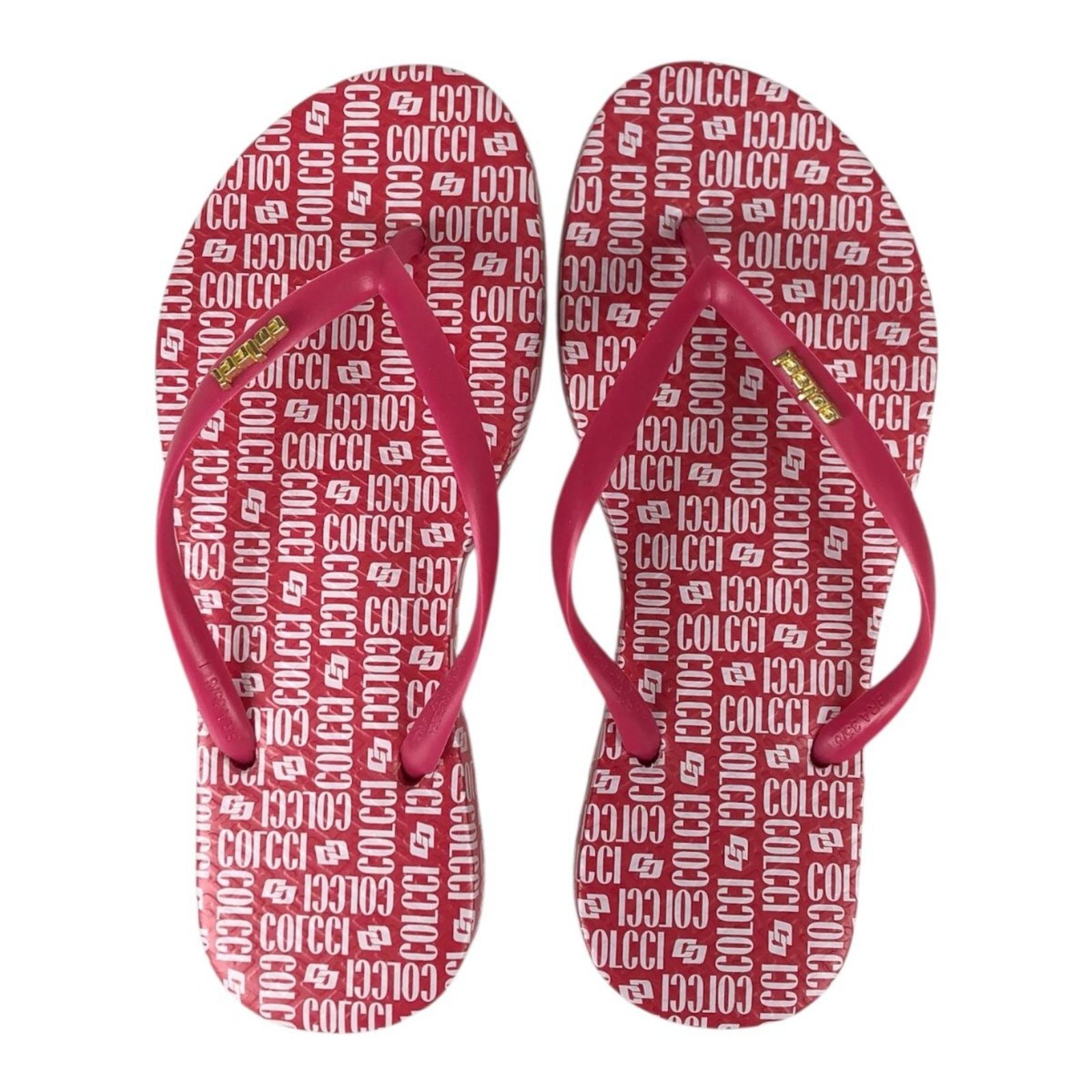 Chinelo Fem Monograma Colcci Vermelho Iffe