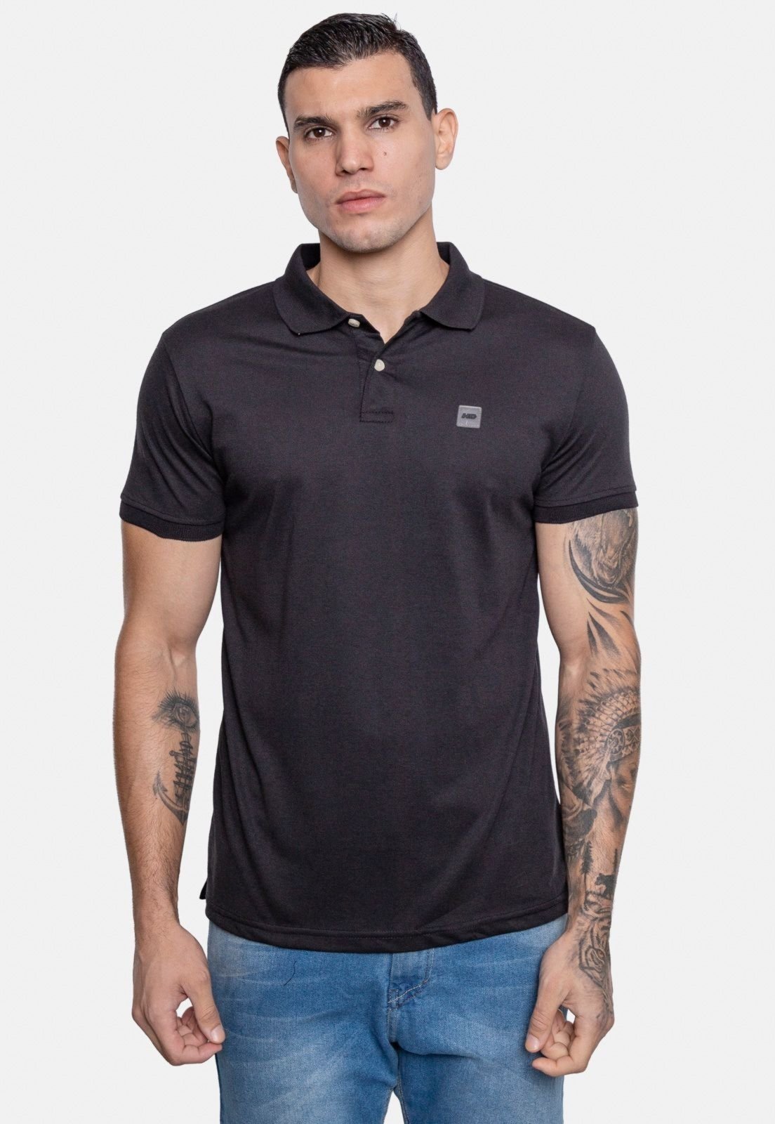 Camisa Polo HD Piquet Preta