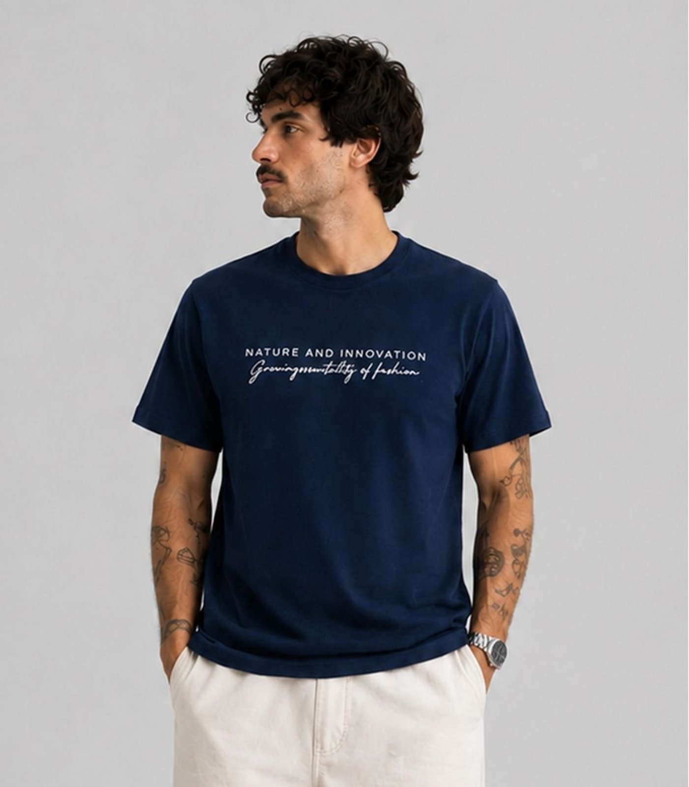 Camiseta Masculina em Pique Select Azul