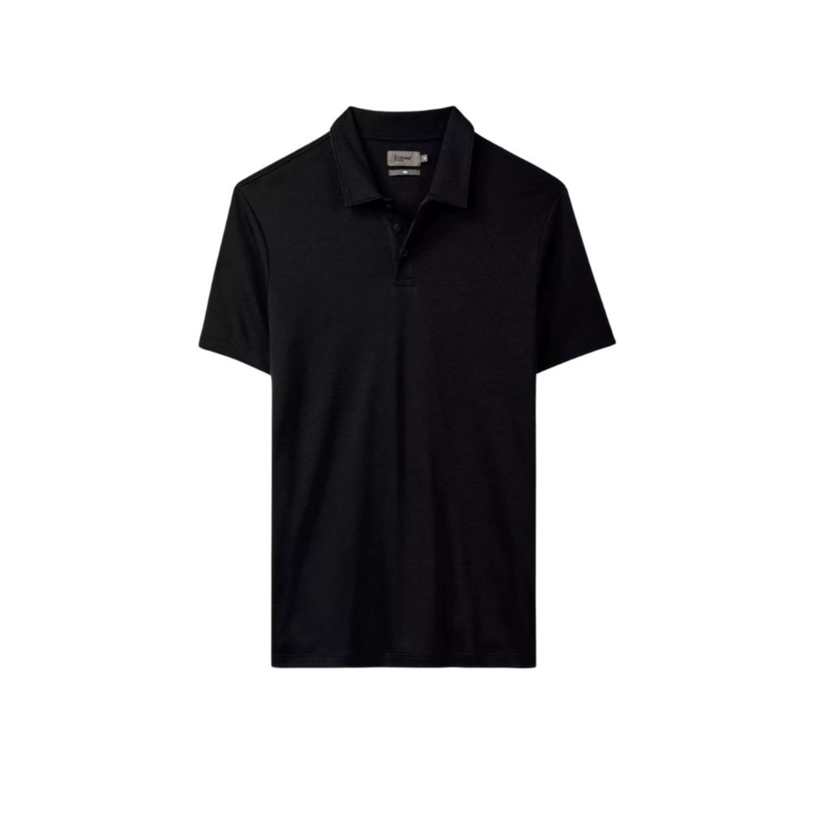 Vista 2 Camisa Oficina Reserva Polo Pima Premium preto preto