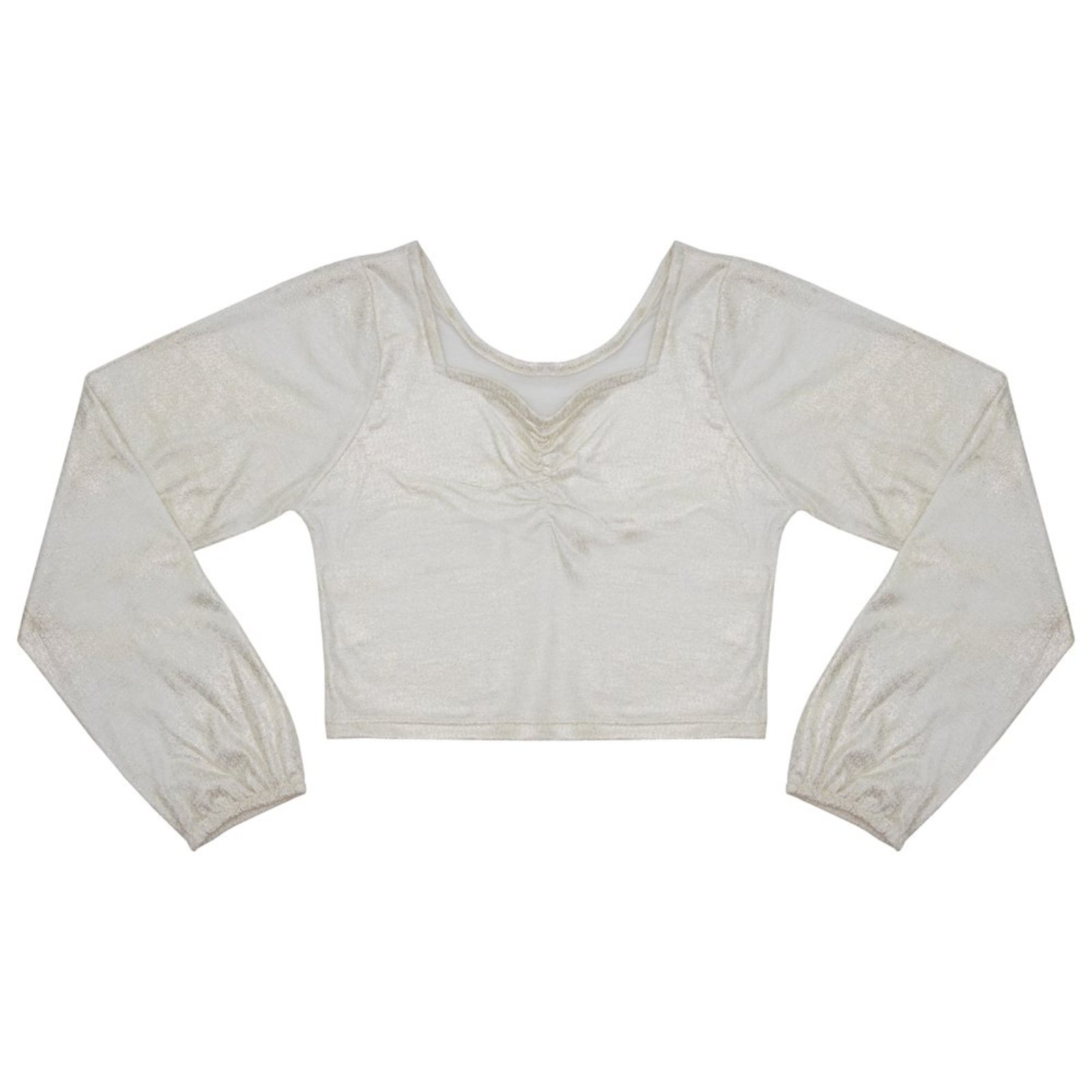 Infantil - Blusa Juvenil Look Jeans Malha Metalizada