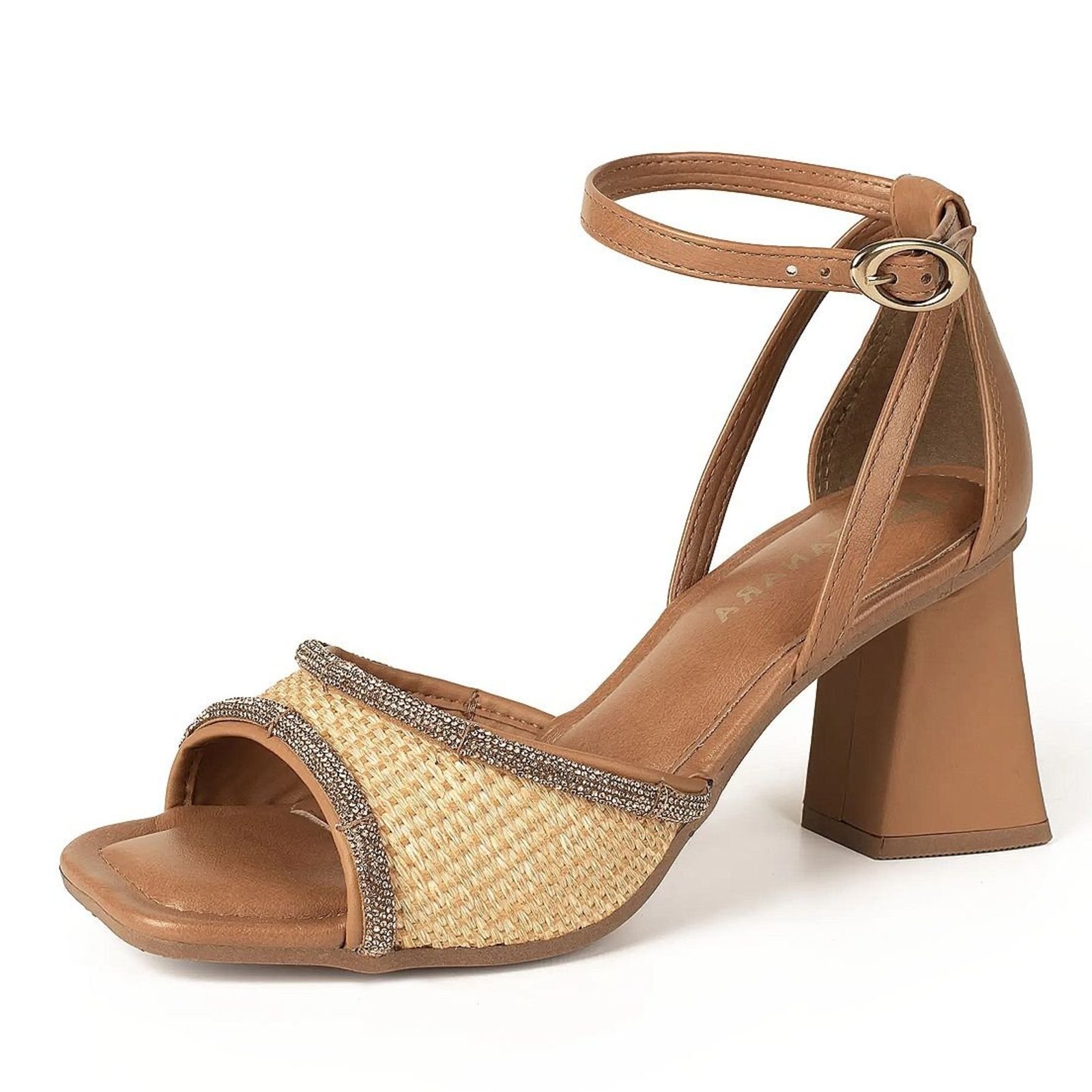 Sandália Feminina Salto Bloco Elegante Estilo Tanara