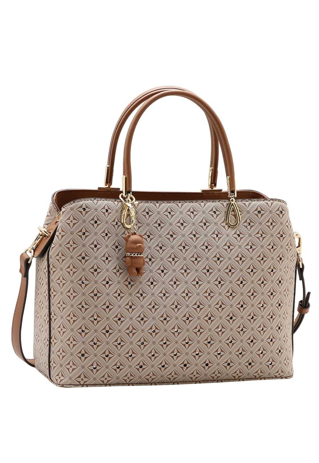 Bolsa Feminina Chenson Mão Monograma Cristal 3485745 Natural