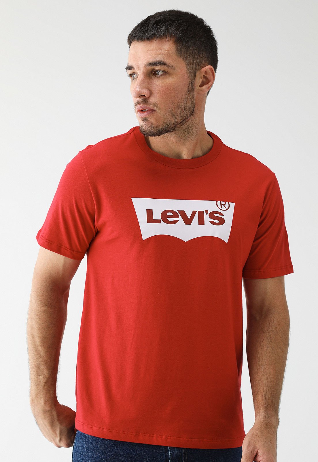 Camiseta Levis Reta Logo Vermelha