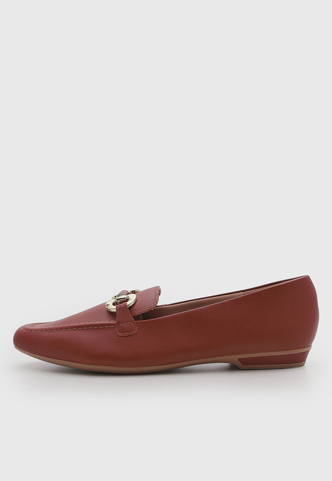 Mocassim Feminino Usaflex Couro Vinho