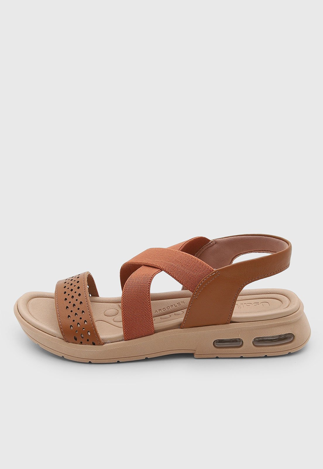 Rasteira Feminina Usaflex Couro Marrom