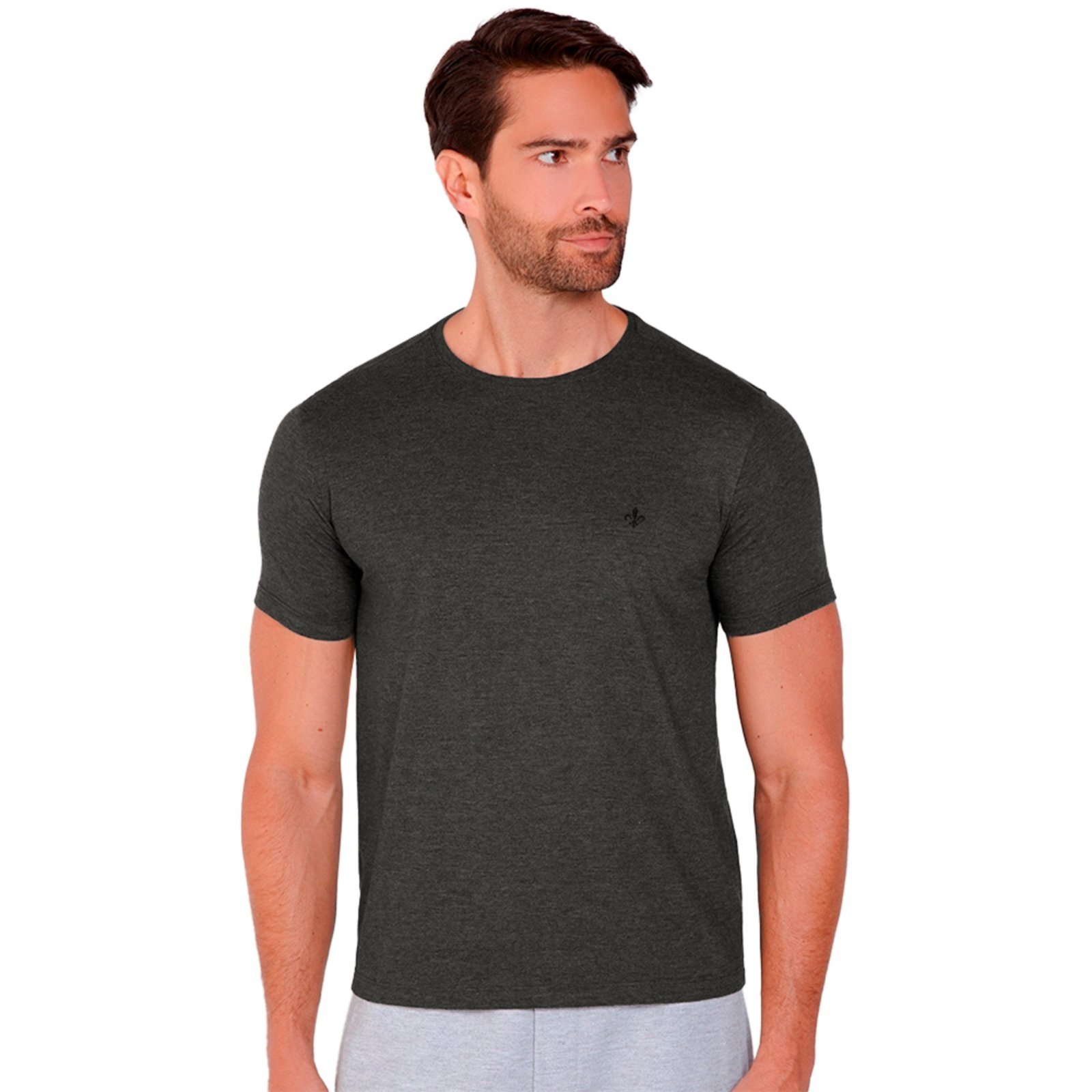 Camiseta Dudalina Ultrasoft Pr27 Cinza Masculino
