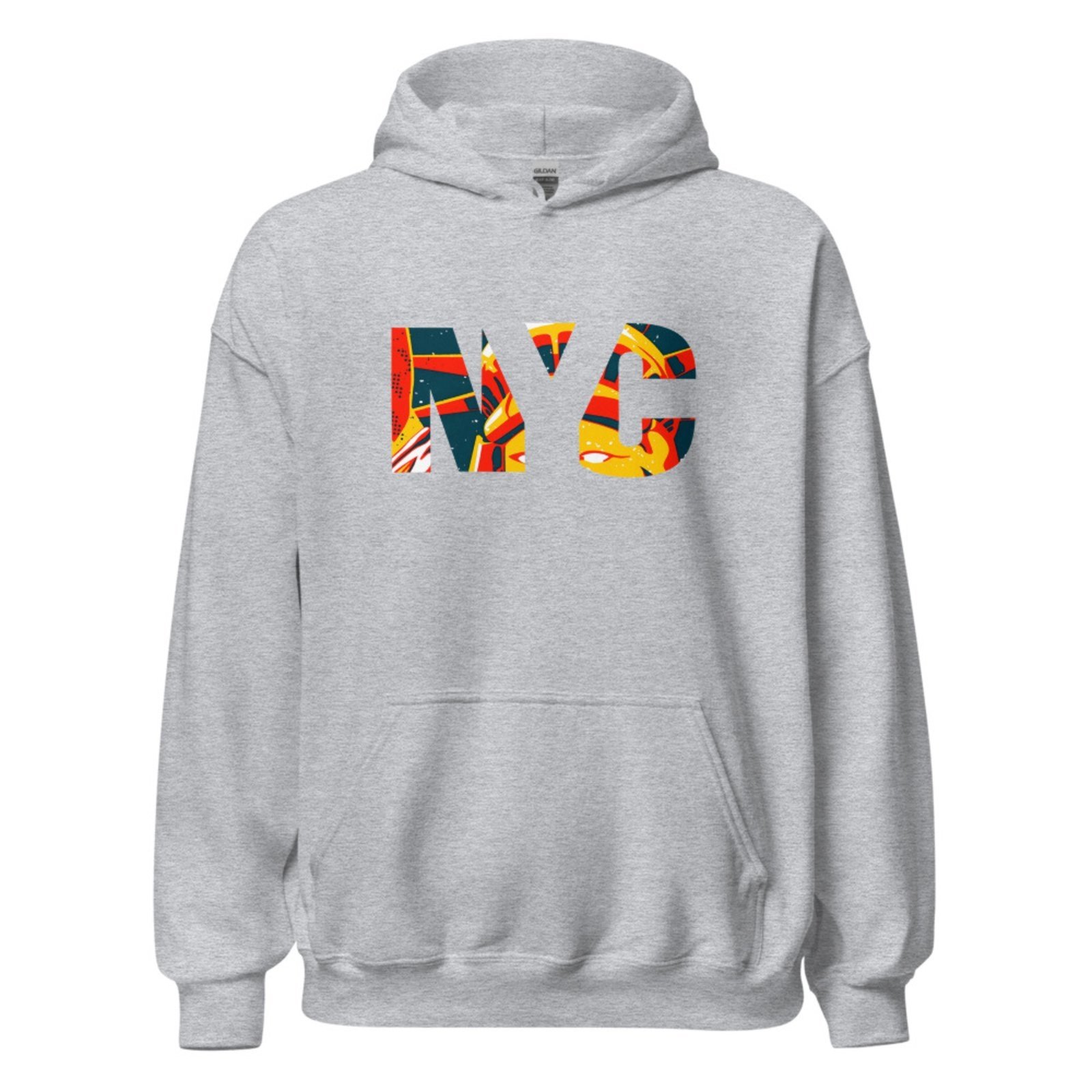 Moletom Flanelado Feminino Blusa Mooboo de Frio Fechado Urbania Moleton Cinza mescla estampa Nyc new york city colorido