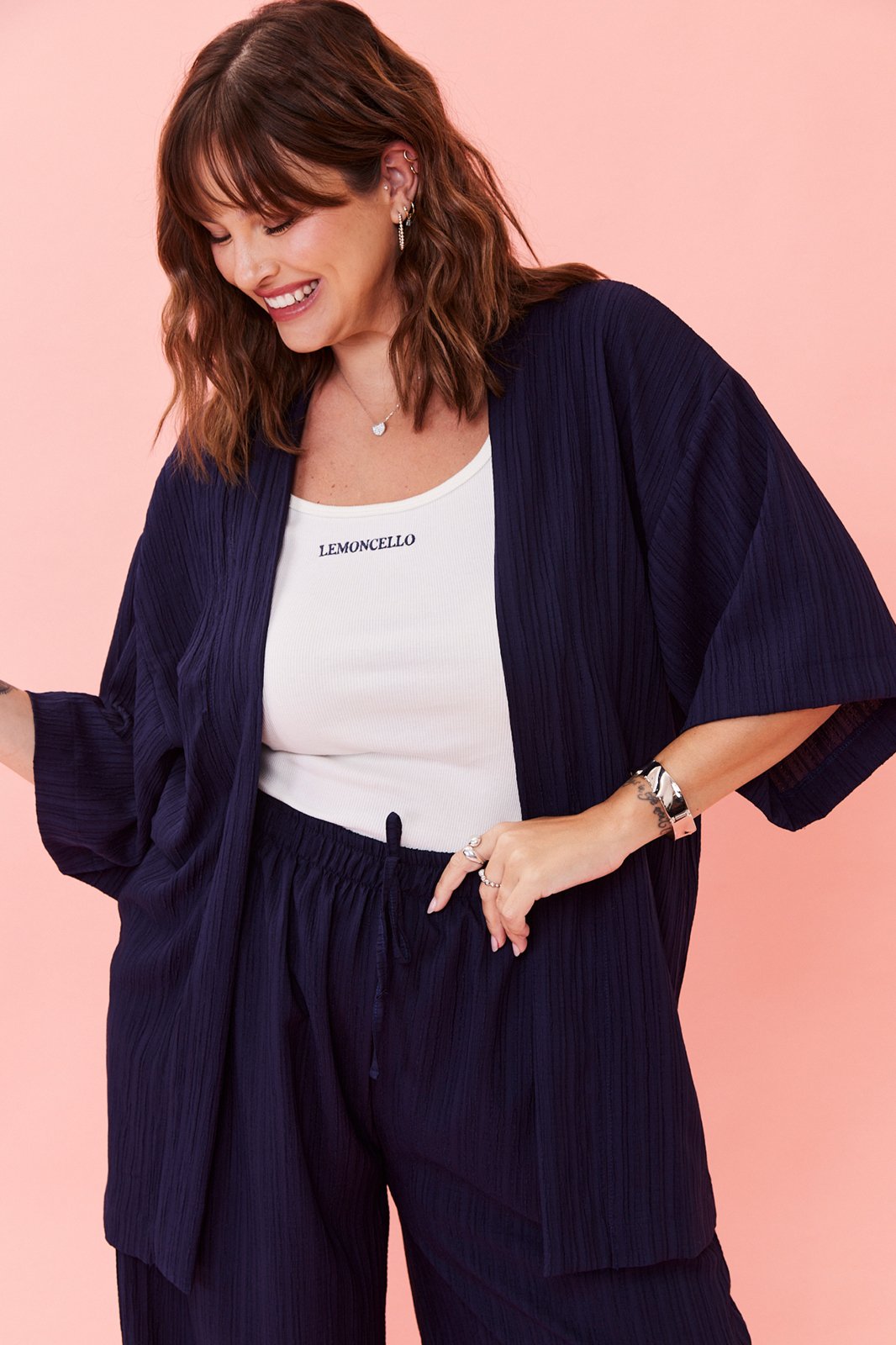 Kimono In Love Pamela Azul Marinho