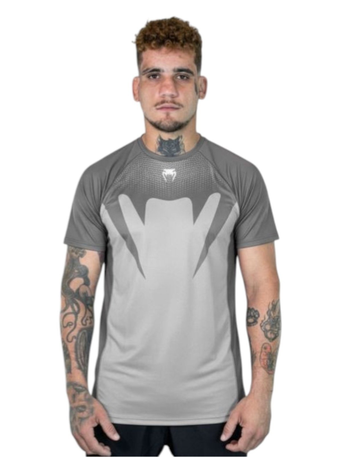 Camiseta Venum Dry Fit Attack Cinza Alta Performance