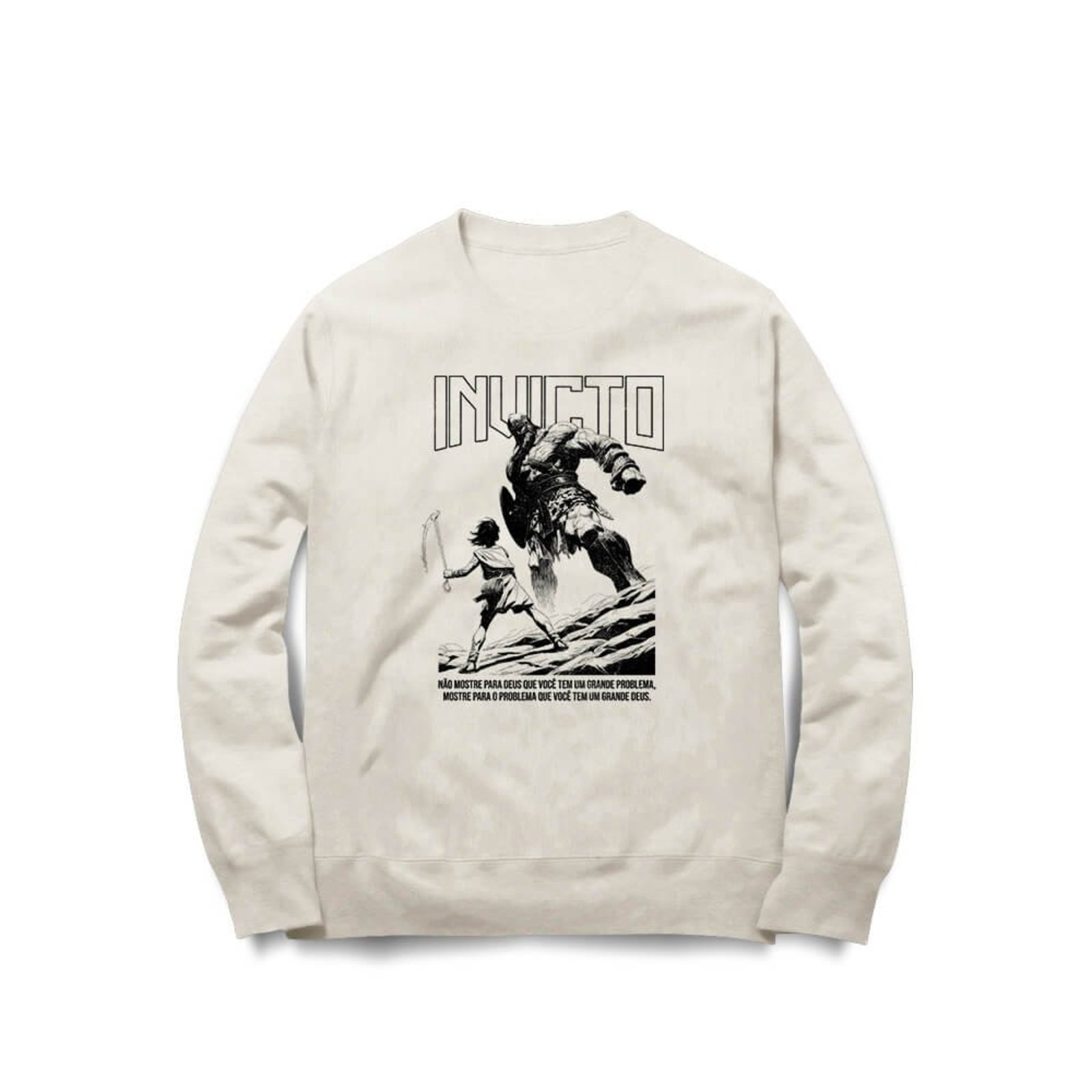 Moletom Davi e Golias - Off White - Casual - Studio Geek