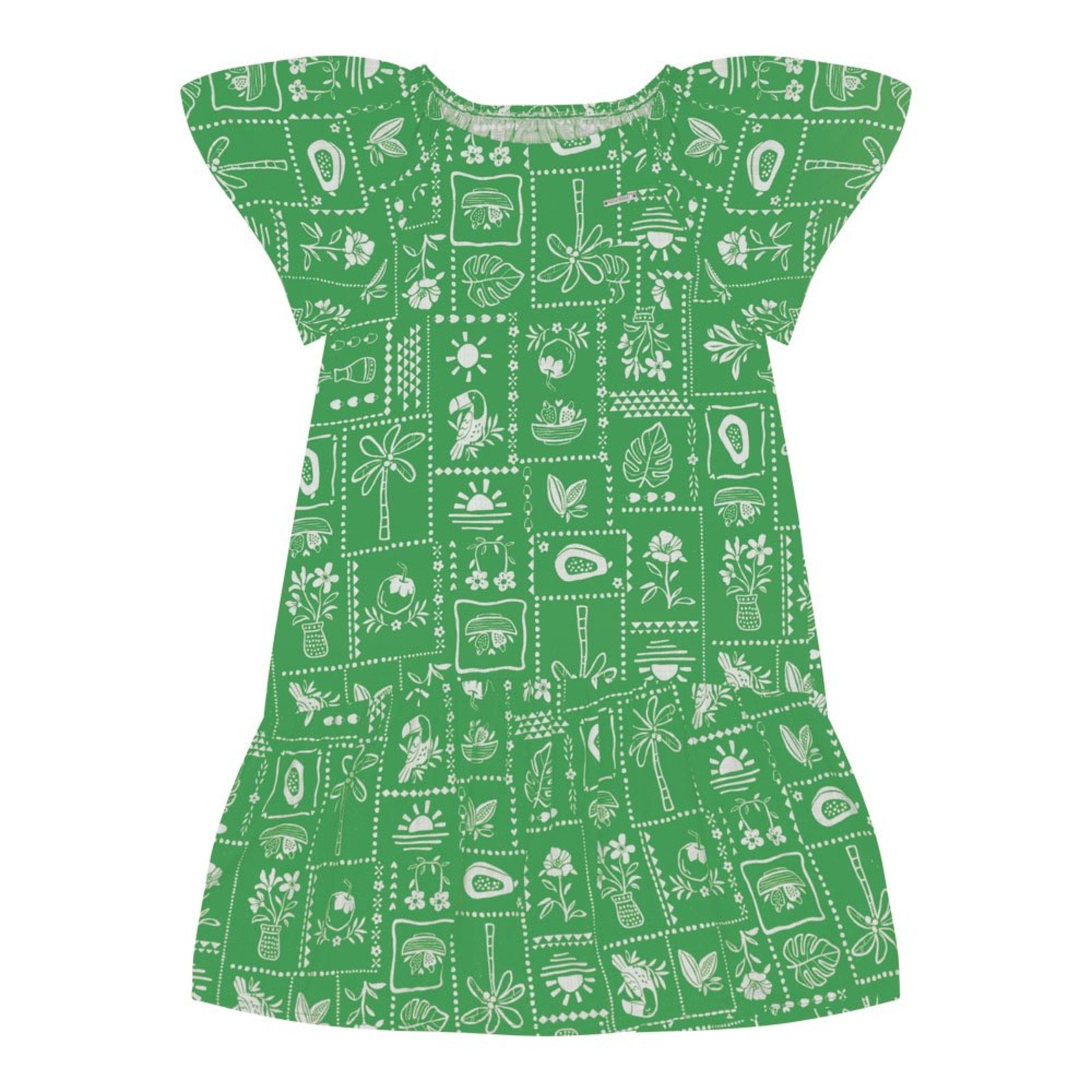 Infantil - Vestido Verde Pulla Bulla Menina - 53420-1369