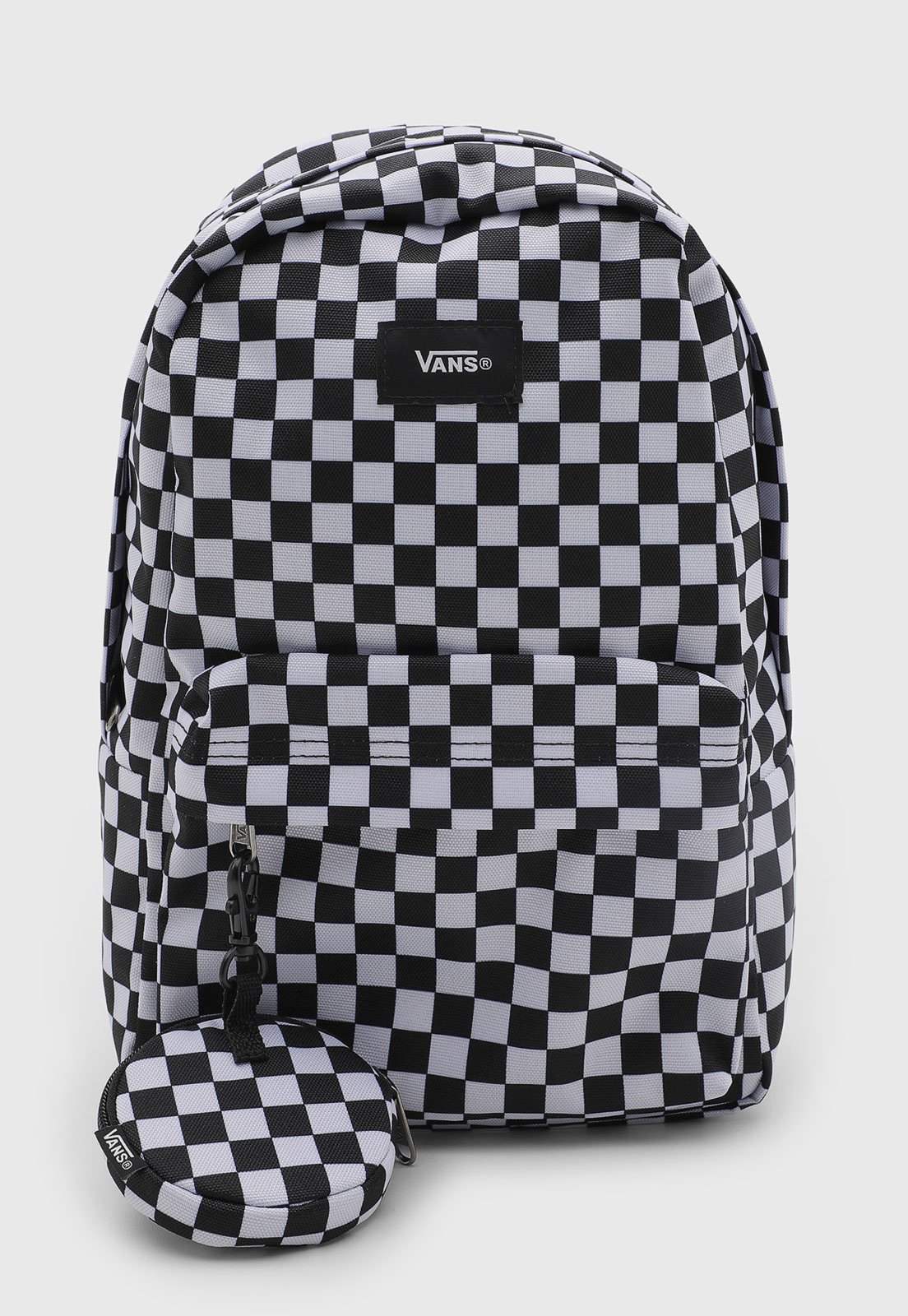 Mochila Vans Old Skool Xadrez Preta