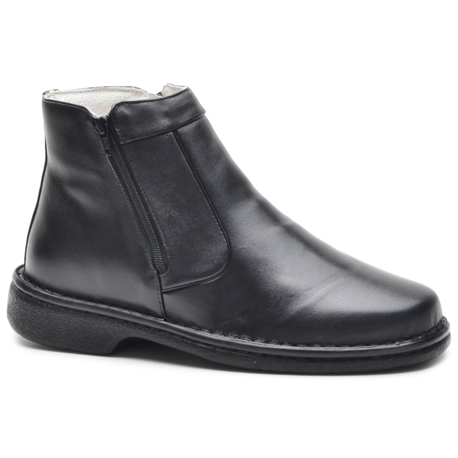 Bota Botina Chelsea Mr. Gutt Couro Preta