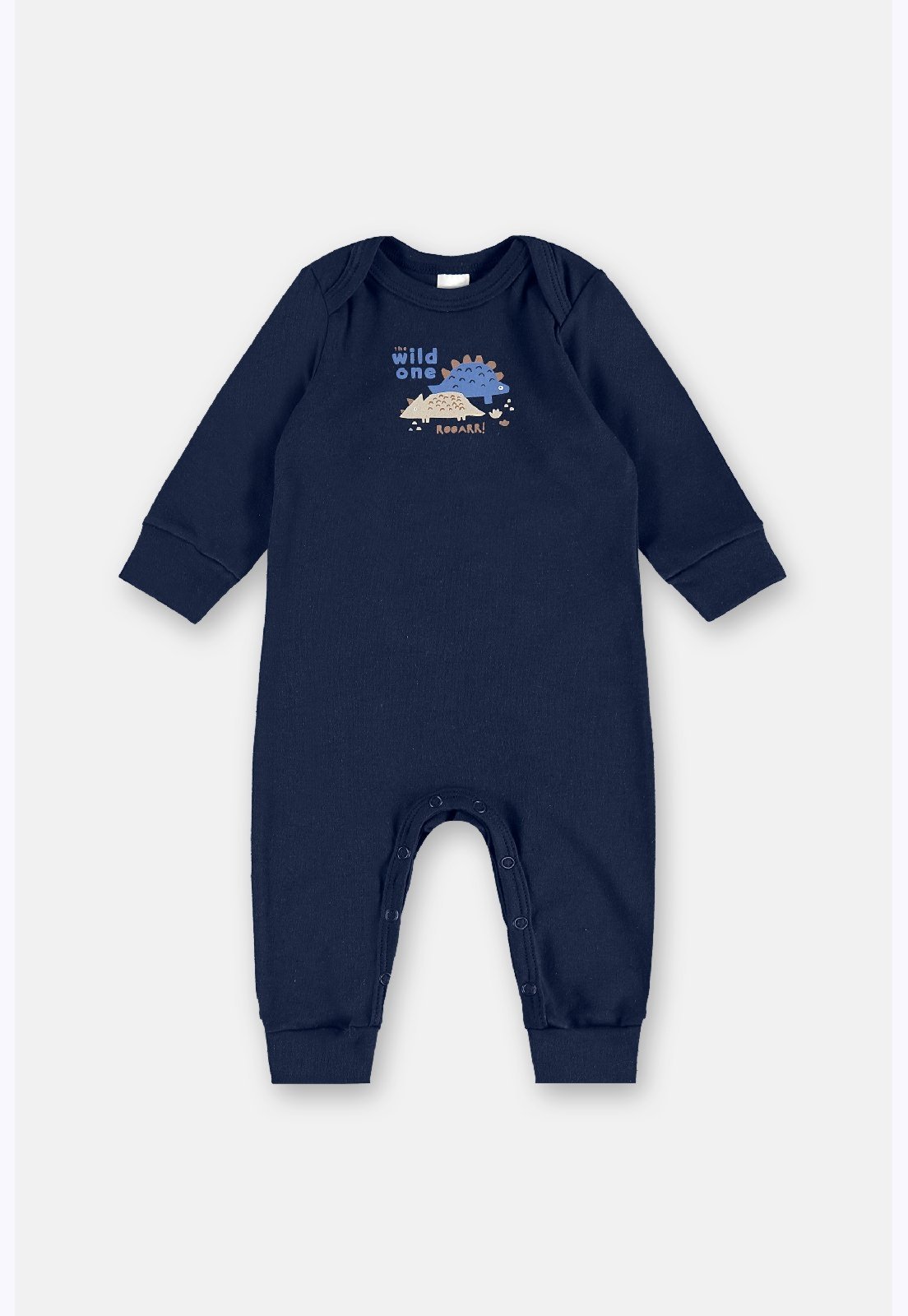 Infantil - Macacão Manga Longa Menino Up Baby Azul Marinho