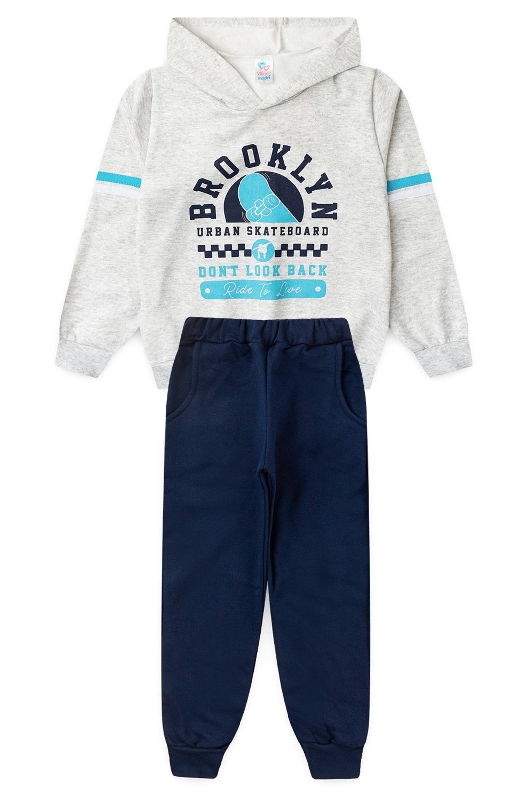 Infantil - Conjunto Moletom Menino c/ Bolso Brooklyn Urban