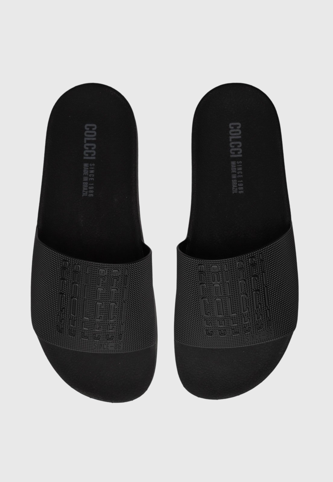 Chinelo Slide Colcci Texturizado Preto