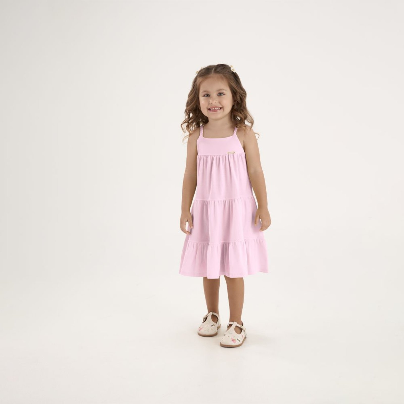 Infantil - Vestido Rosa Primeiros Passos Pulla Bulla Menina - 53707-1183