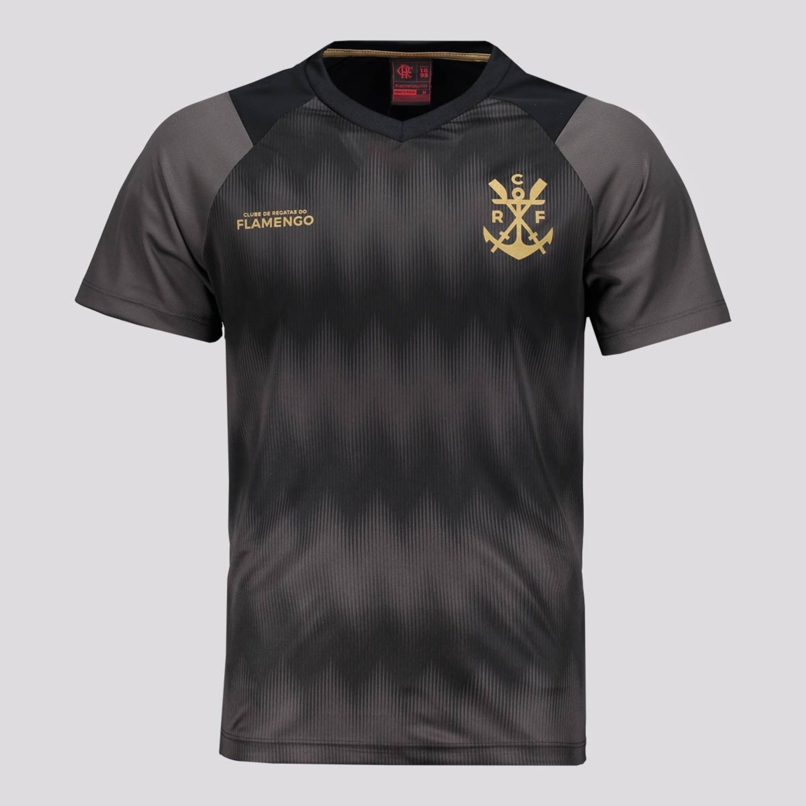 Vista 2 Camisa Flamengo Energia Preta e Cinza braziline preto braziline preto