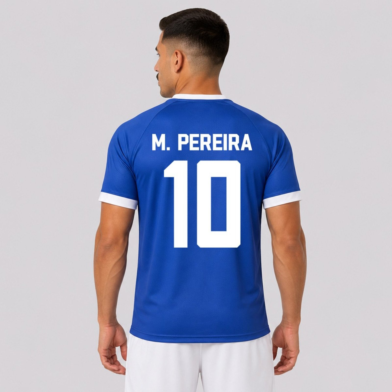 Camisa Cruzeiro Classic Azul E Branca 10 M. Pereira