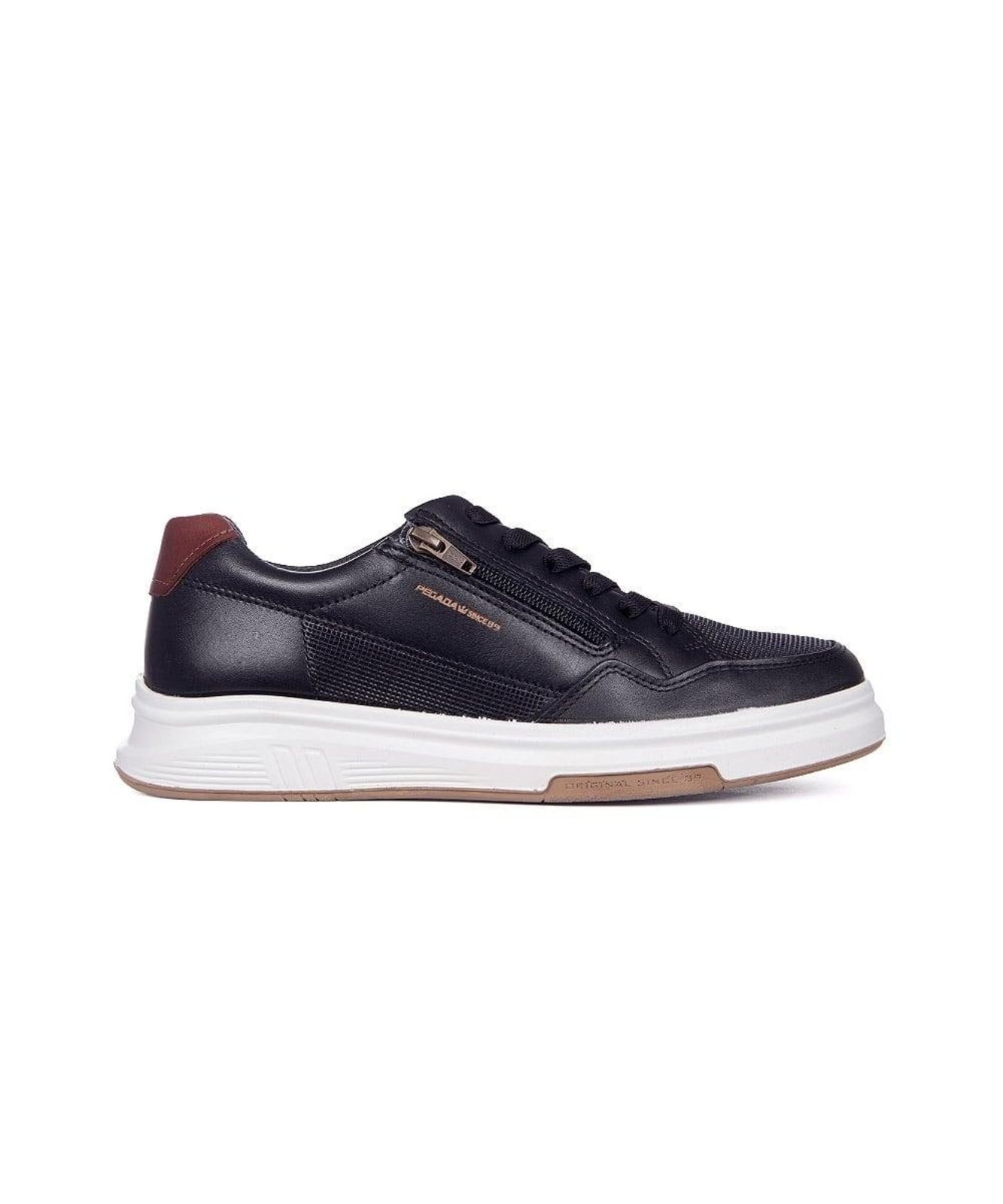 Tênis Casual Pegada Masculino Couro Preto Incolor