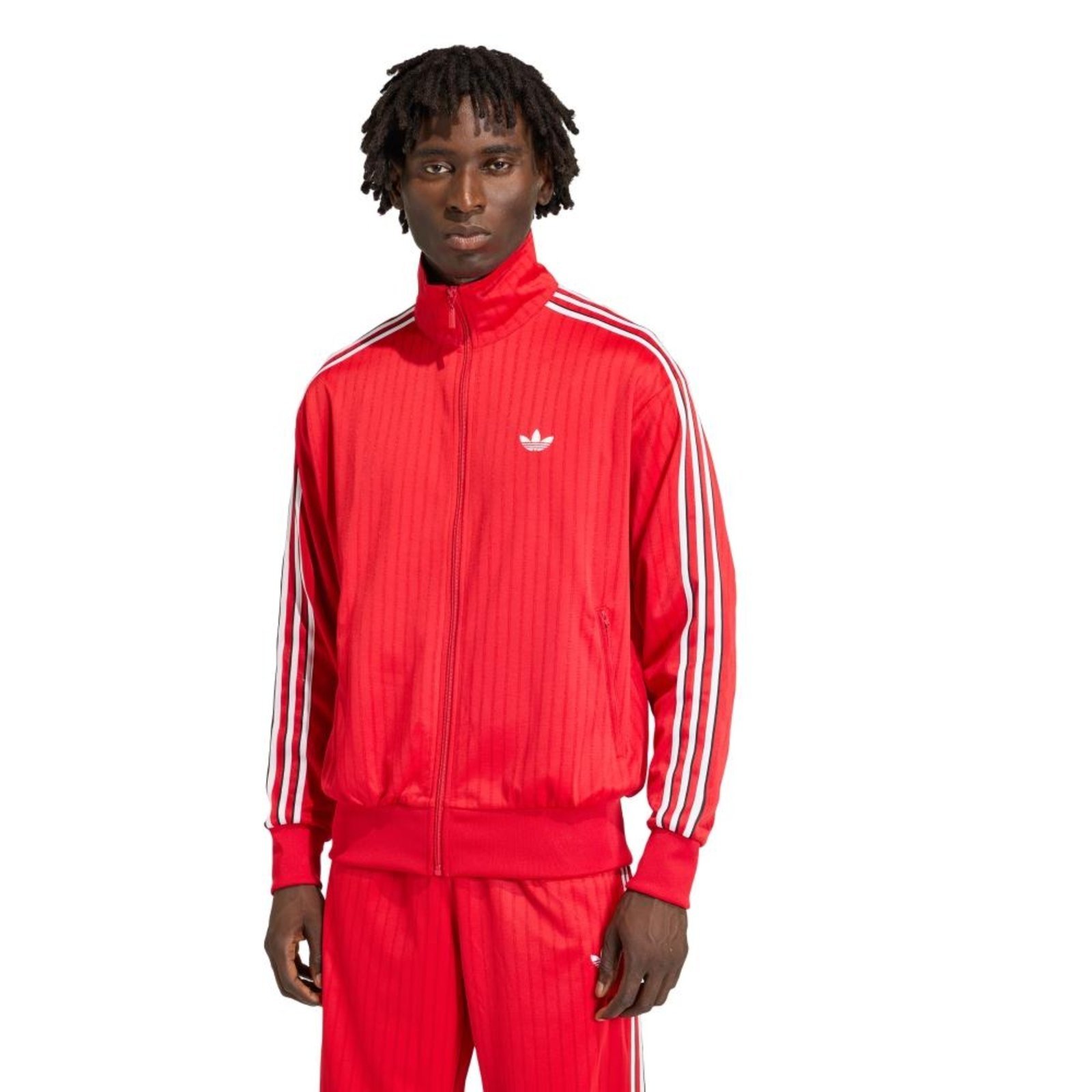 JAQUETA FOLGADA FIREBIRD RISCA DE GIZ adidas Originals Vermelho