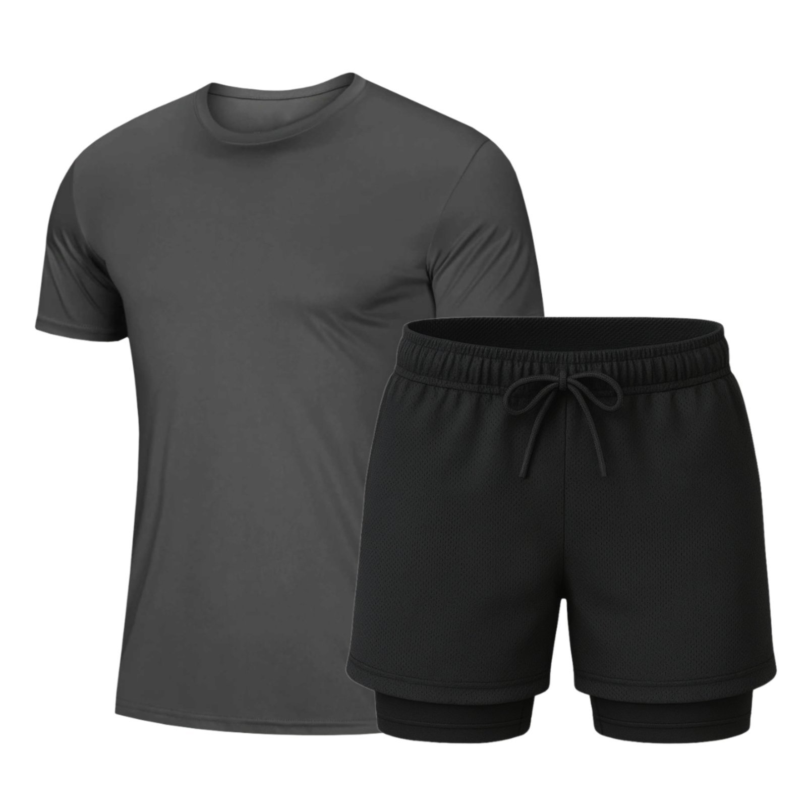 Conjunto Masculino Camiseta Dryfit e Short Térmico Liso