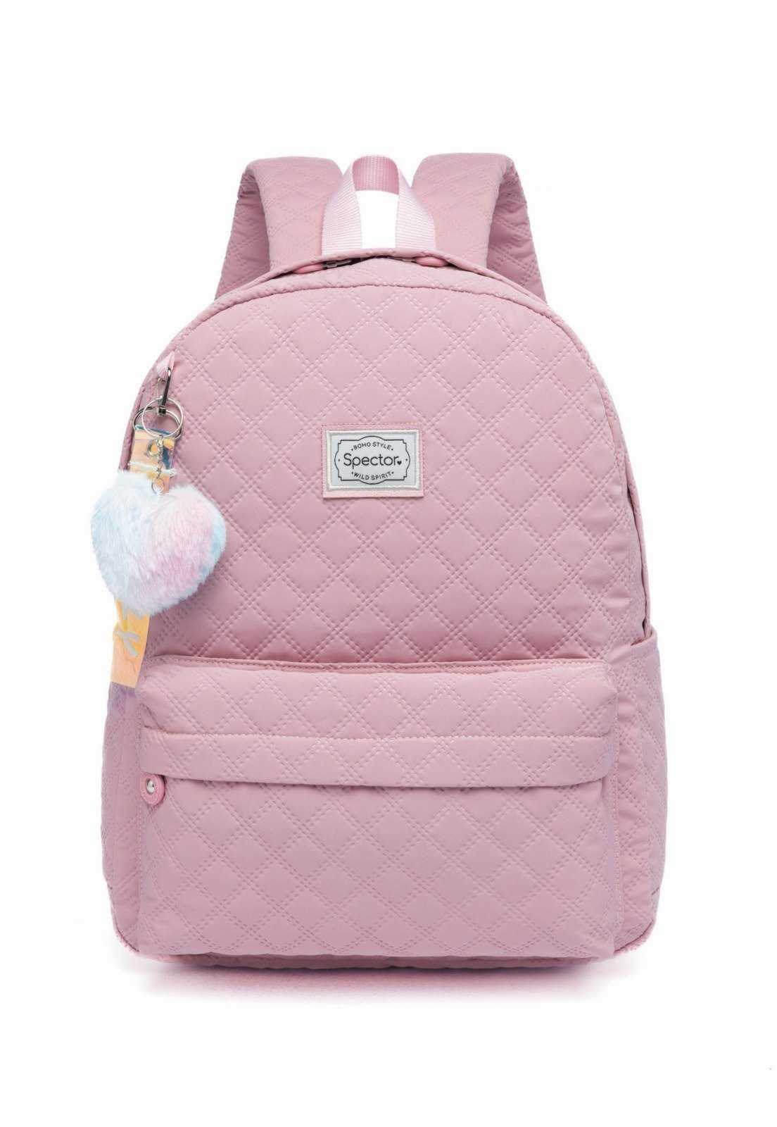 Vista 2 Infantil - Mochila Bolsa Spector Escolar Passeio Menina Juvenil Casual Resistente rosa Spector rosa
