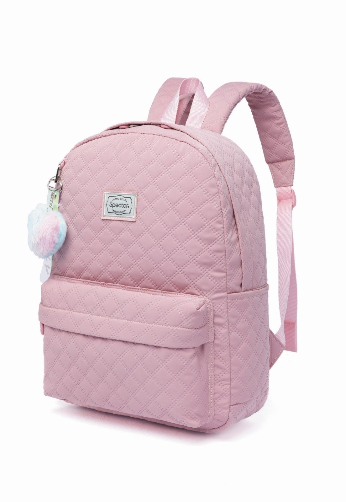 Vista 3 Infantil - Mochila Bolsa Spector Escolar Passeio Menina Juvenil Casual Resistente rosa Spector rosa