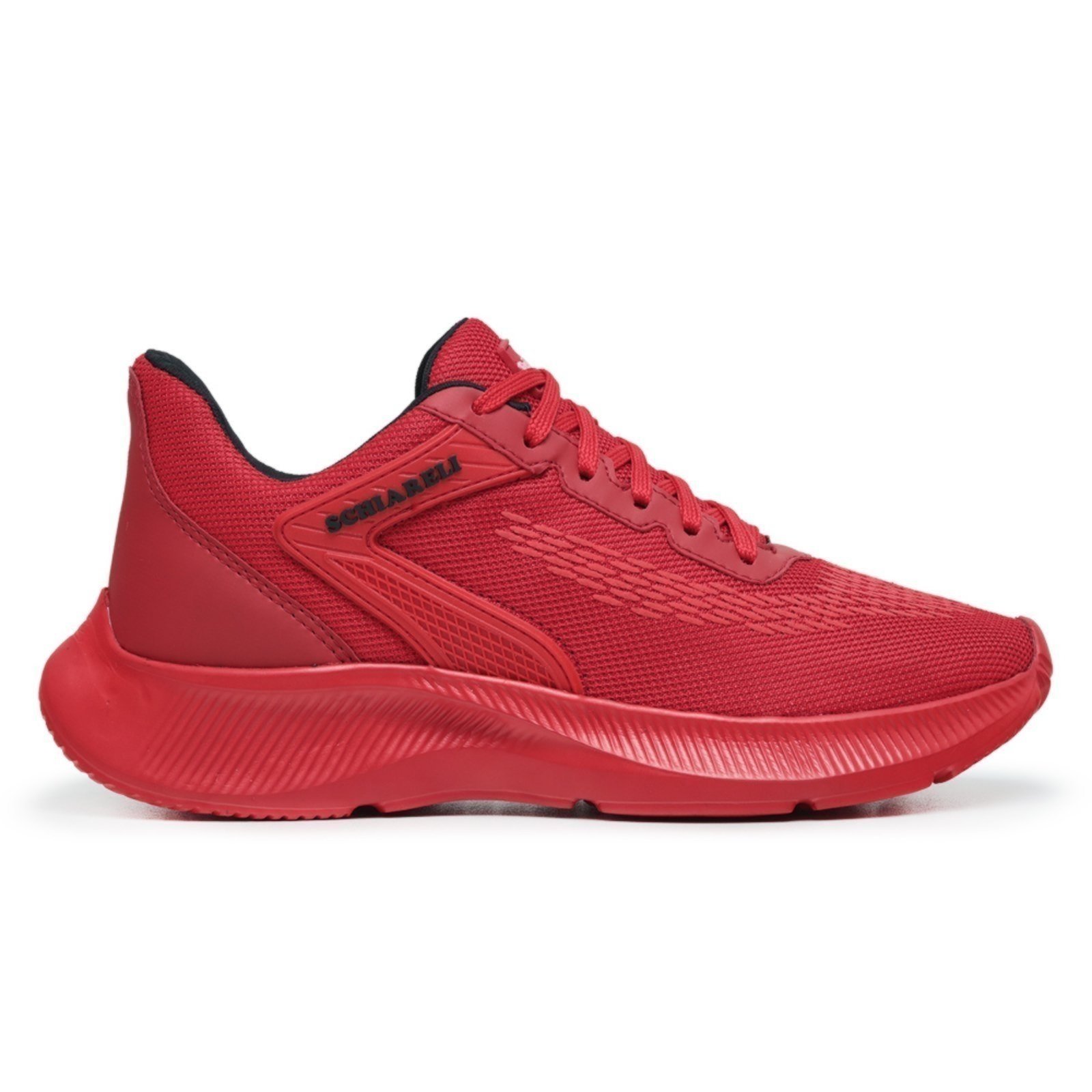 Tênis Masculino Esportivo Ultra Leve e Macio Moderno Casual Dia a Dia Schiareli 595 Vermelho