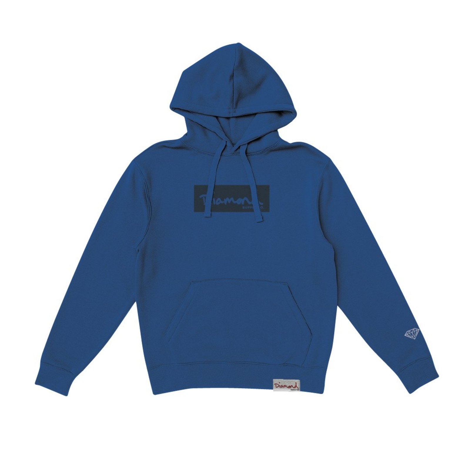 Moletom Diamond Tonal Box Logo Hoodie - ROYAL BLUE