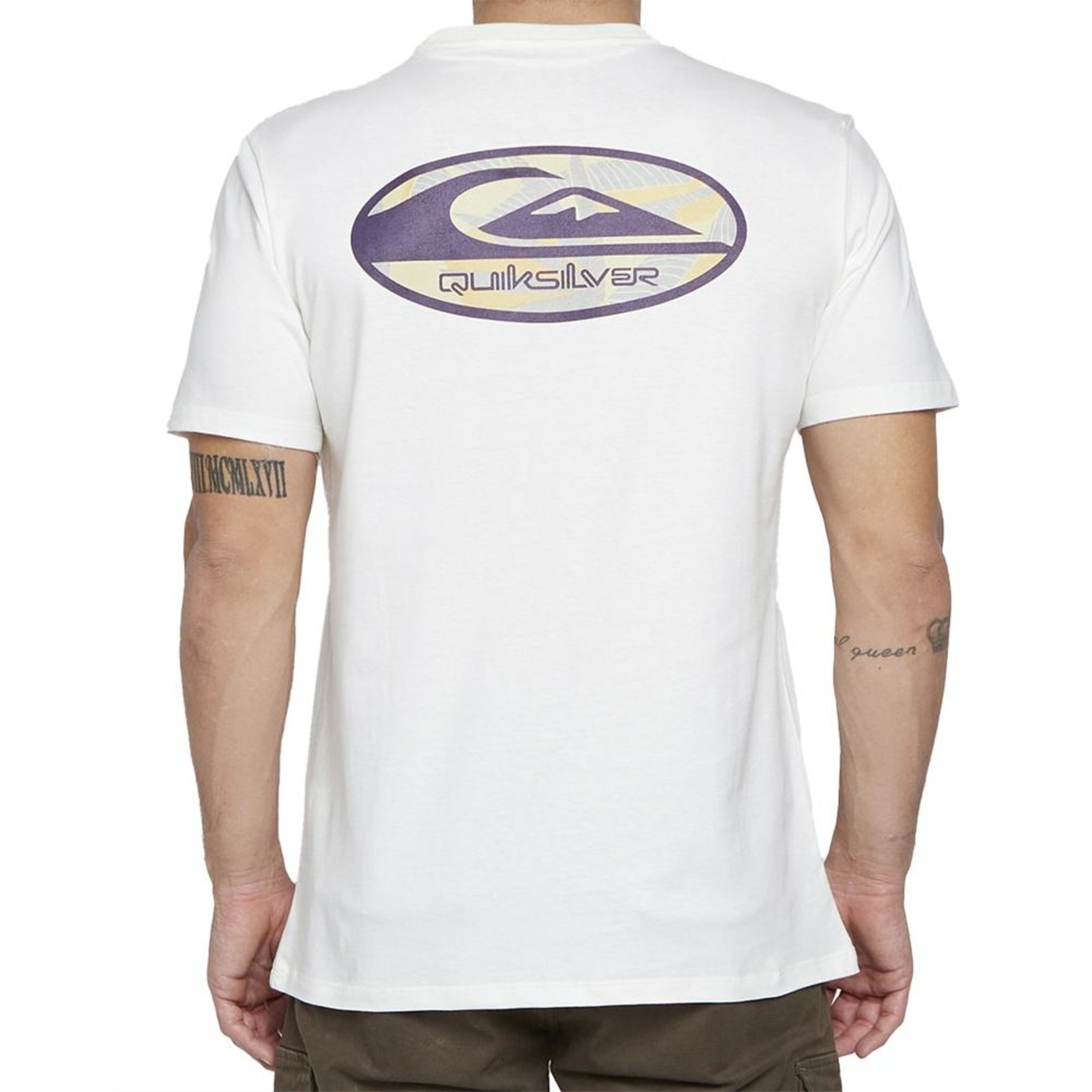 Camiseta Quiksilver Retro Link SM25 Masculina Snow White