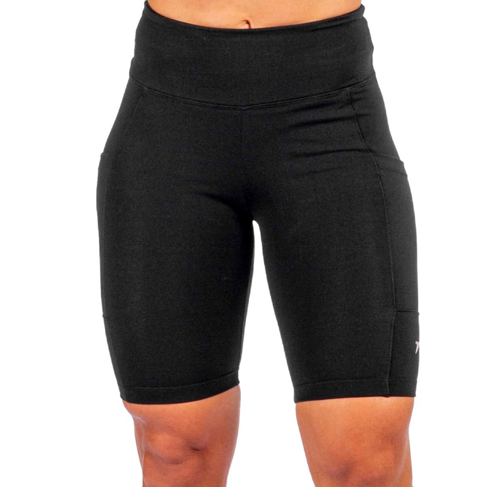 Bermuda Fitness Feminina Poker Compressão Bolsos Preto