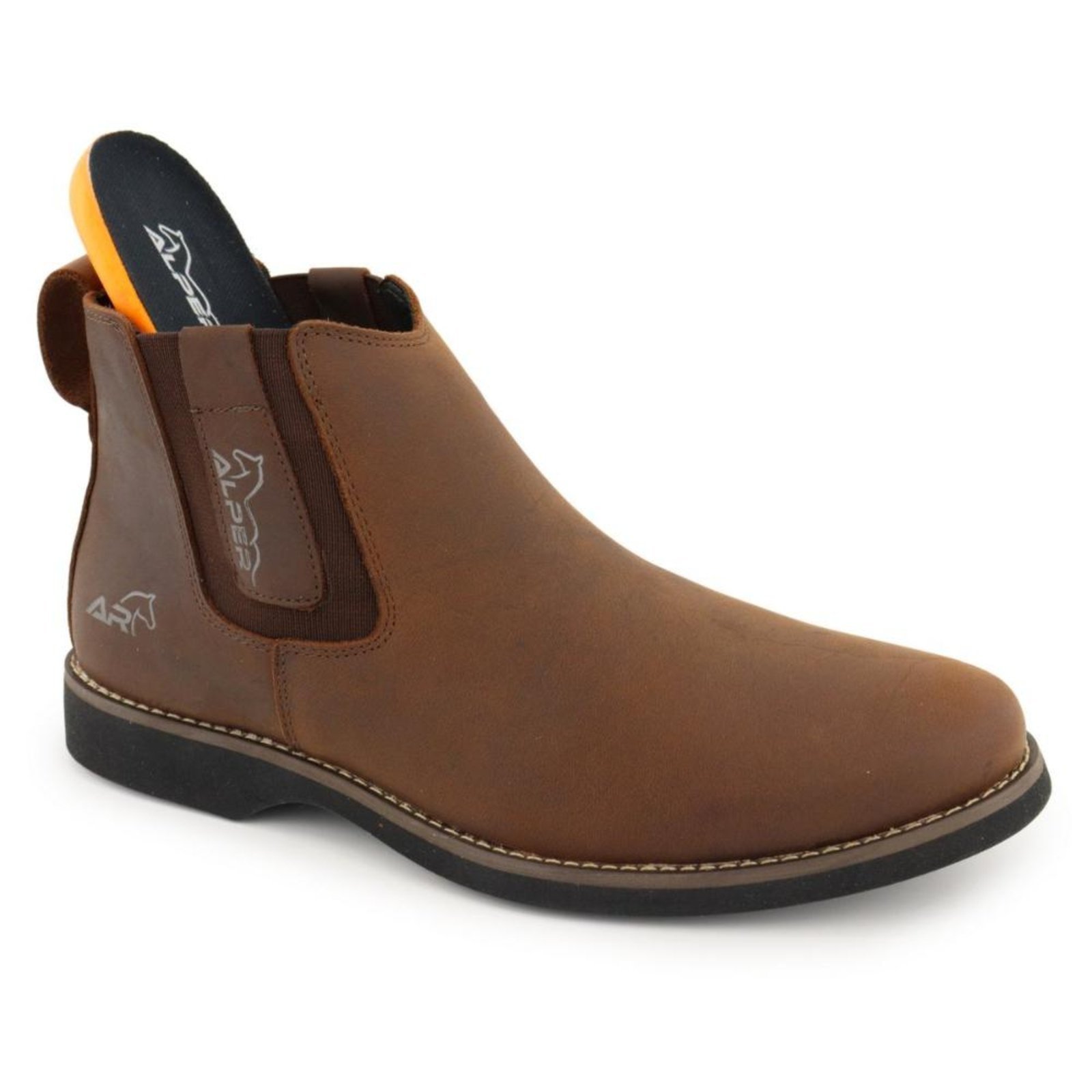 Bota Chelsea Masculina Solado em Borracha Confortável Marrom 37 Marrom