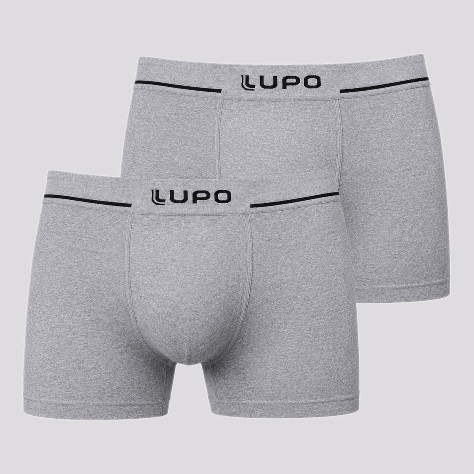Kit 2 Cuecas Boxer Lupo Cinza