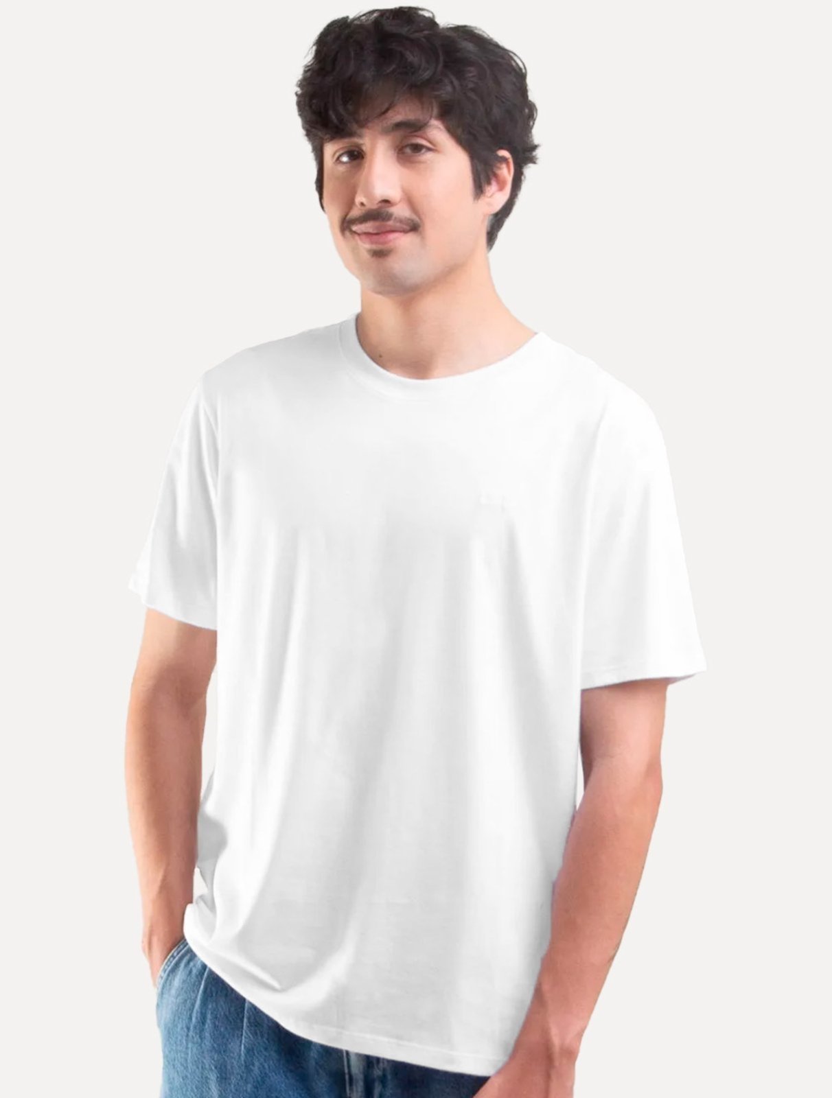 Camiseta Levis Masculina Standard Fit Pima Mono Logo Branca