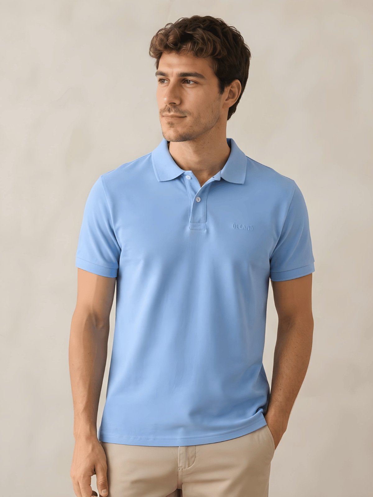 Camisa Polo Masculina Piquet Oceano