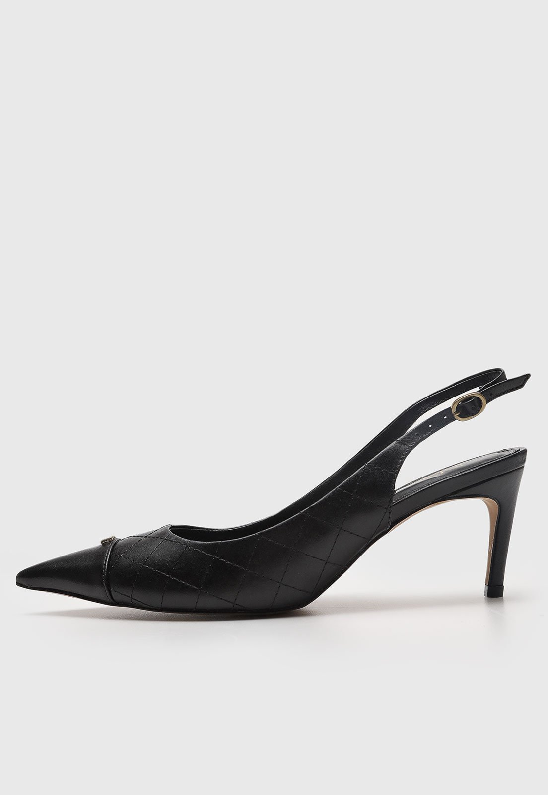 Scarpin Feminino Degalls Matelassê Slingback Preto
