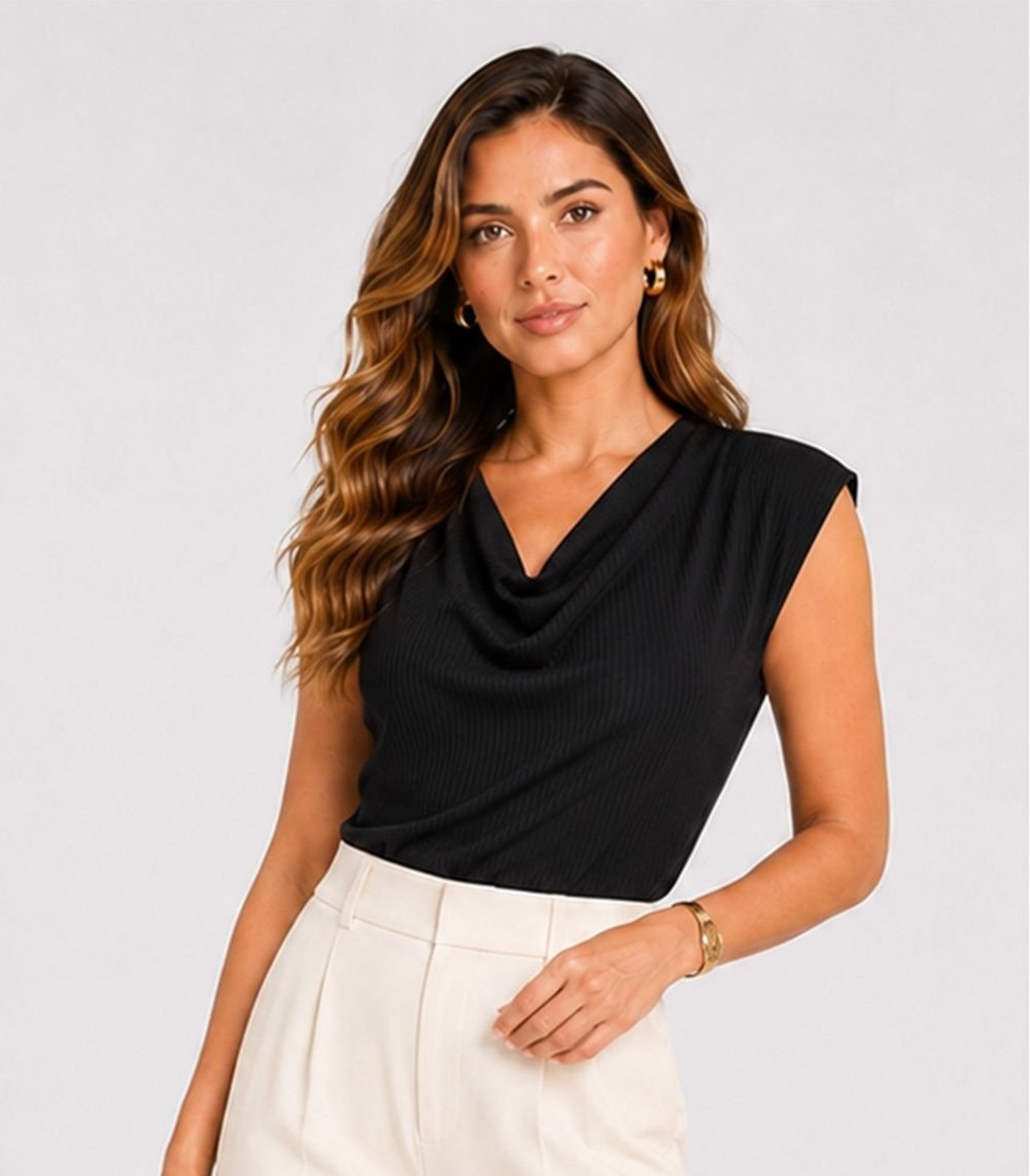 Blusa Feminina Degagê Em Ribana Canelada KO Preto